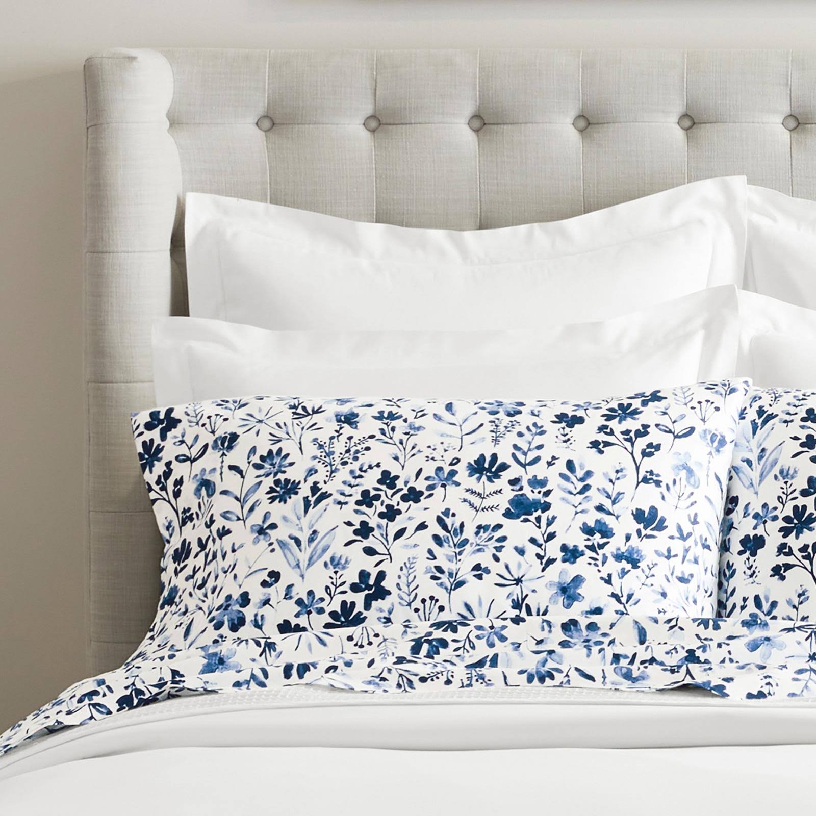Boll & Branch Signature Botanical Organic Pillowcase, Set of 2 - Navy