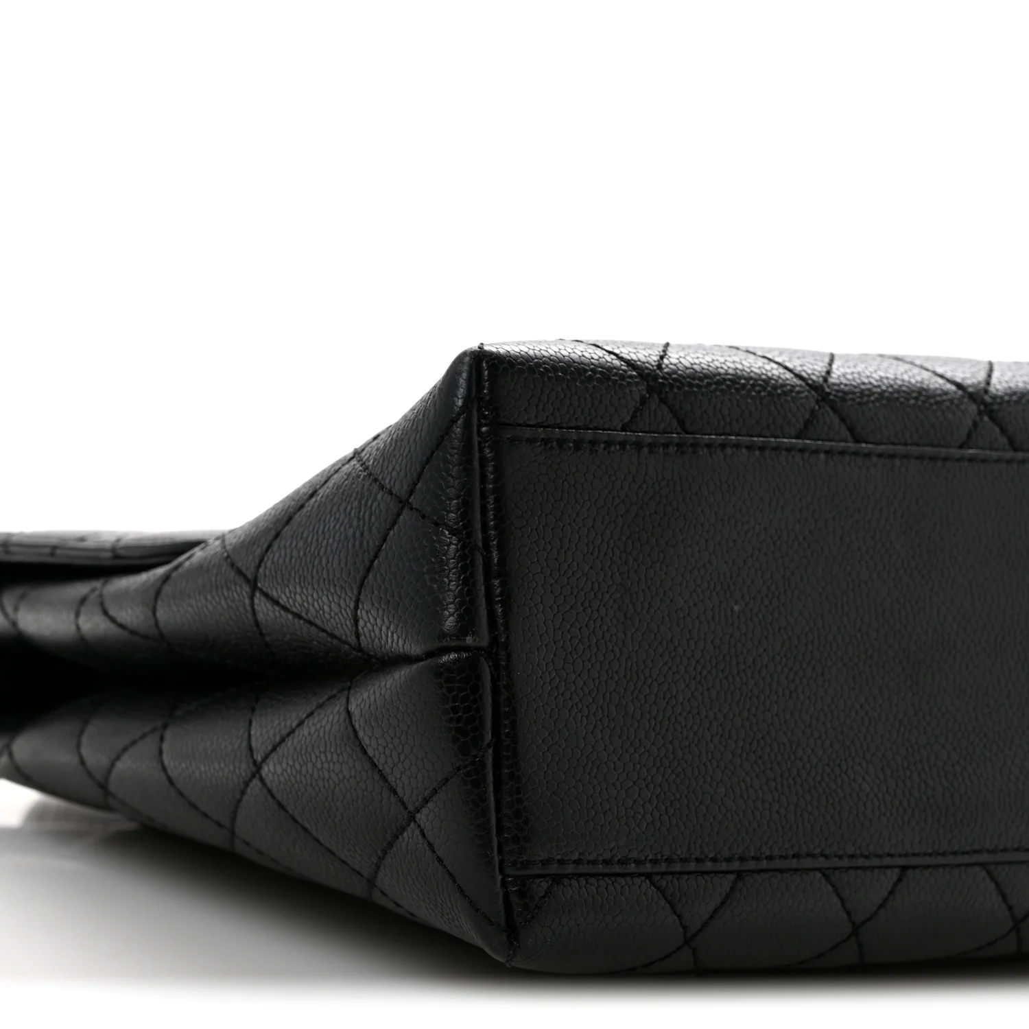 Caviar Quilted Jumbo Kelly Flap Black