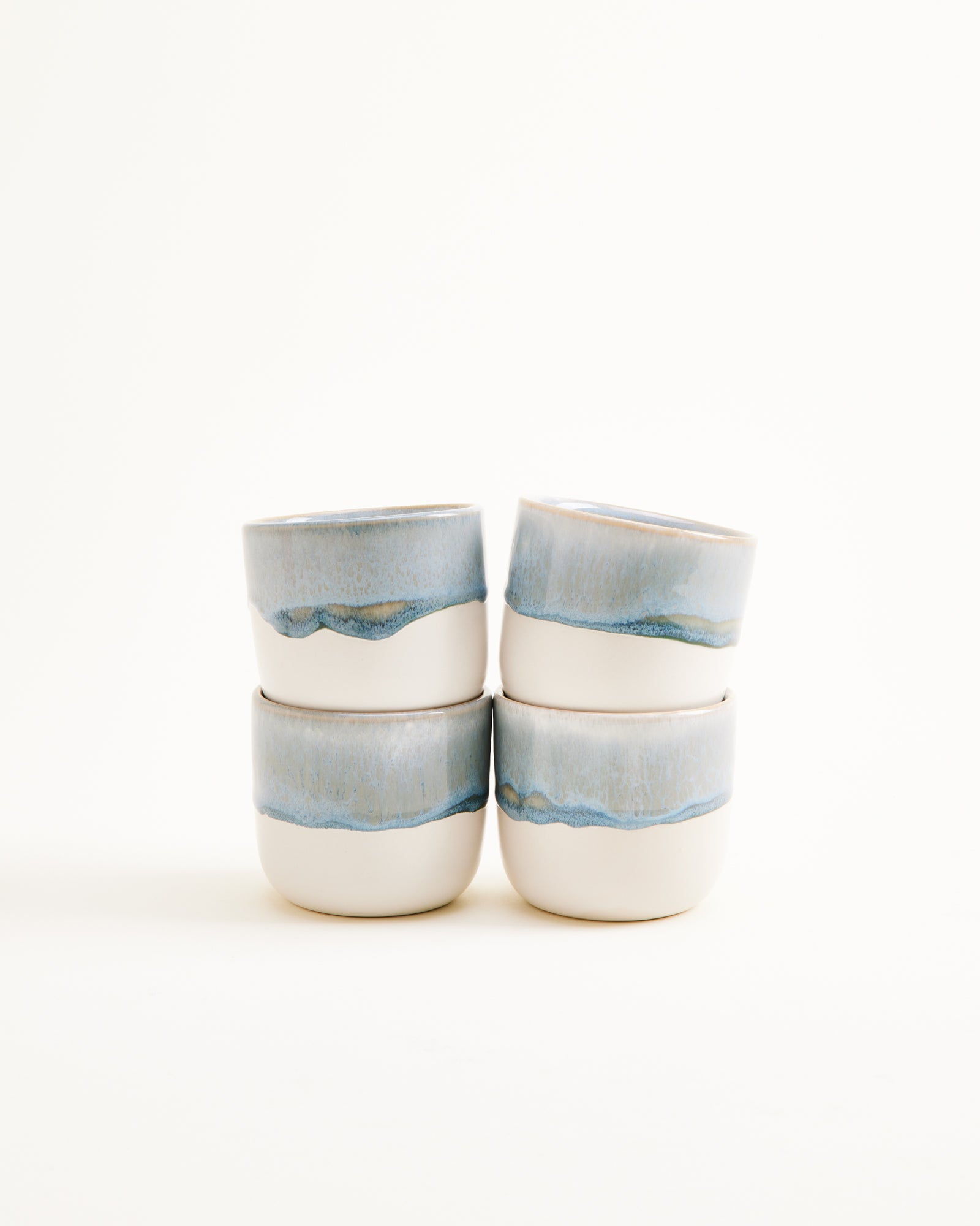 COIMBRA - SMALL CUP GRAY-BLUE SET OF 4
