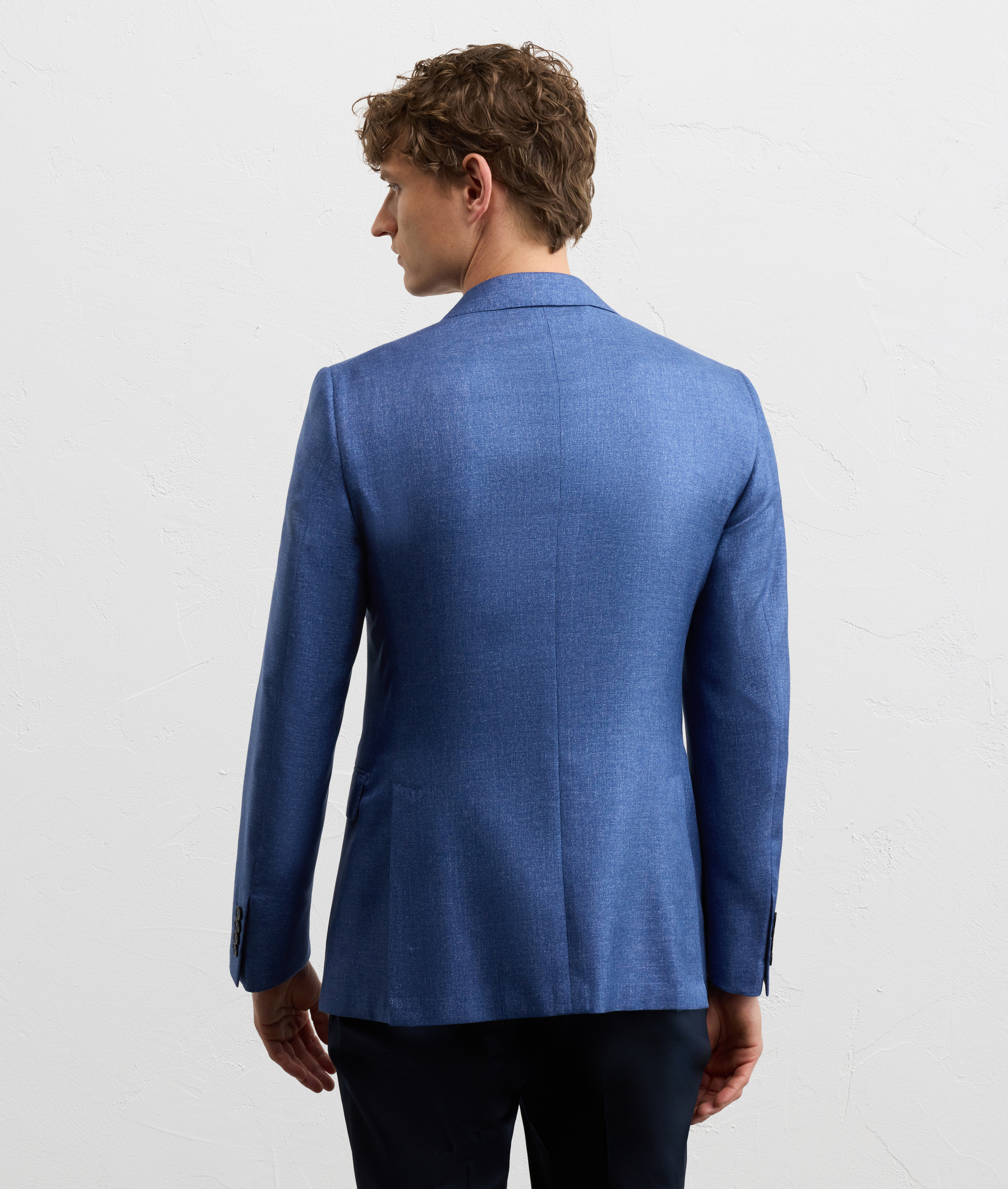 PURE BLUE SILK VICENZA LINE HALF LINED JACKET