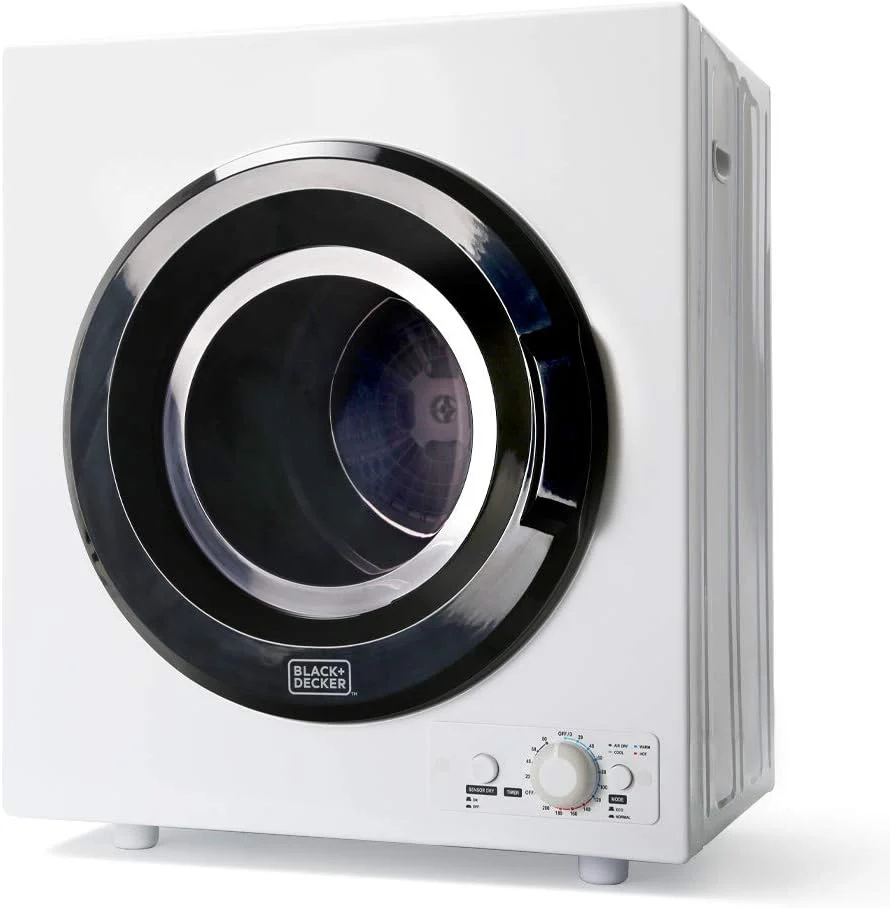 Sèche-linge compact, 1,5 pi³ (42,5 L), 850 W, 120 V, portable, avec tambour en acier inoxydable, pour 2,5 kg de vêtements, compatible avec les prises murales standard.