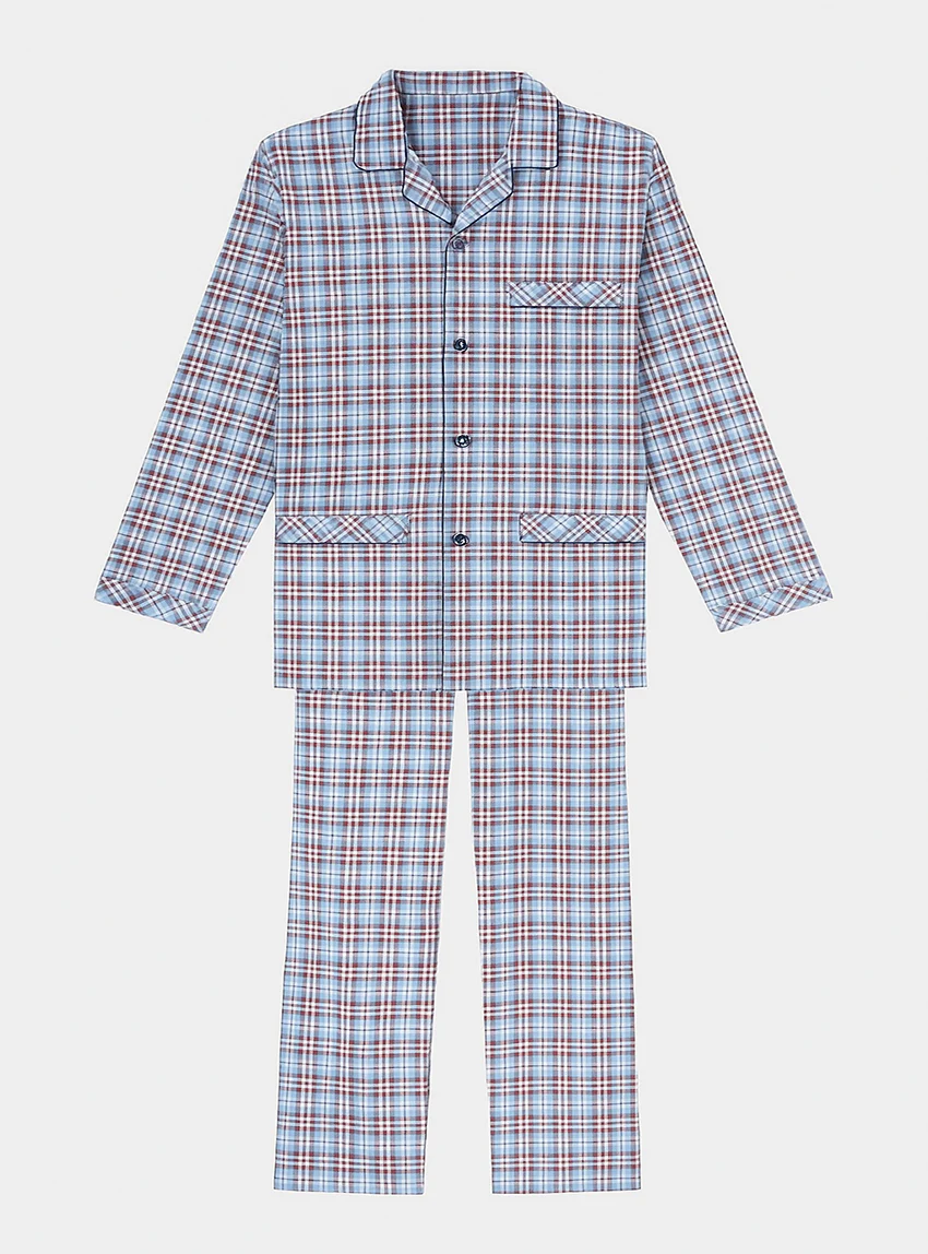 Pyjama chaud homme en coton bleu jean