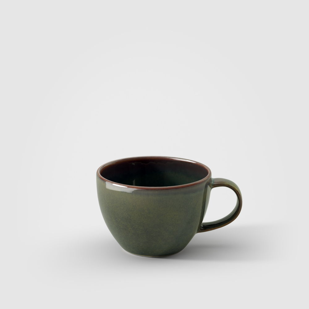 Crafted Coffee cup - Green, 5.8 oz, Premium Porcelain