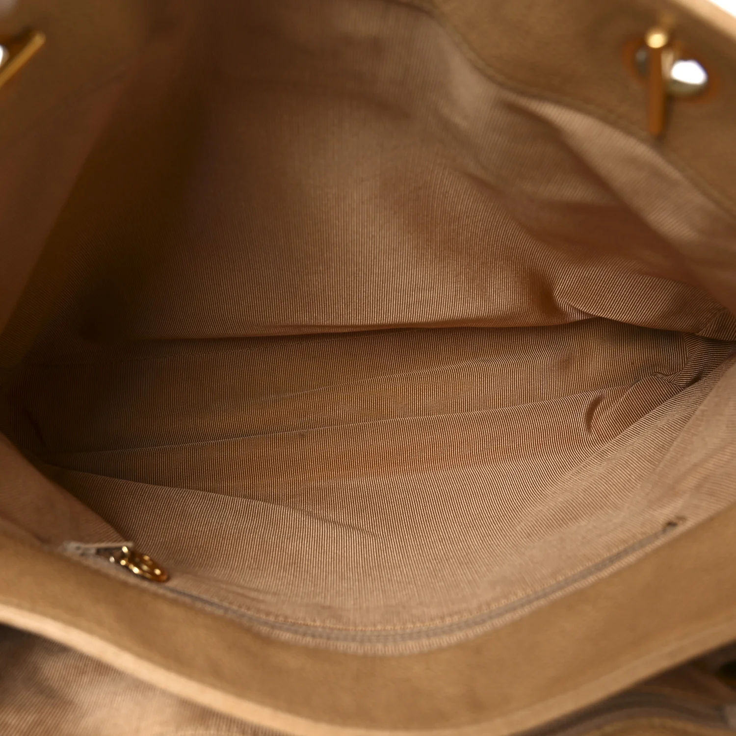 Caviar Turnlock Tote Beige