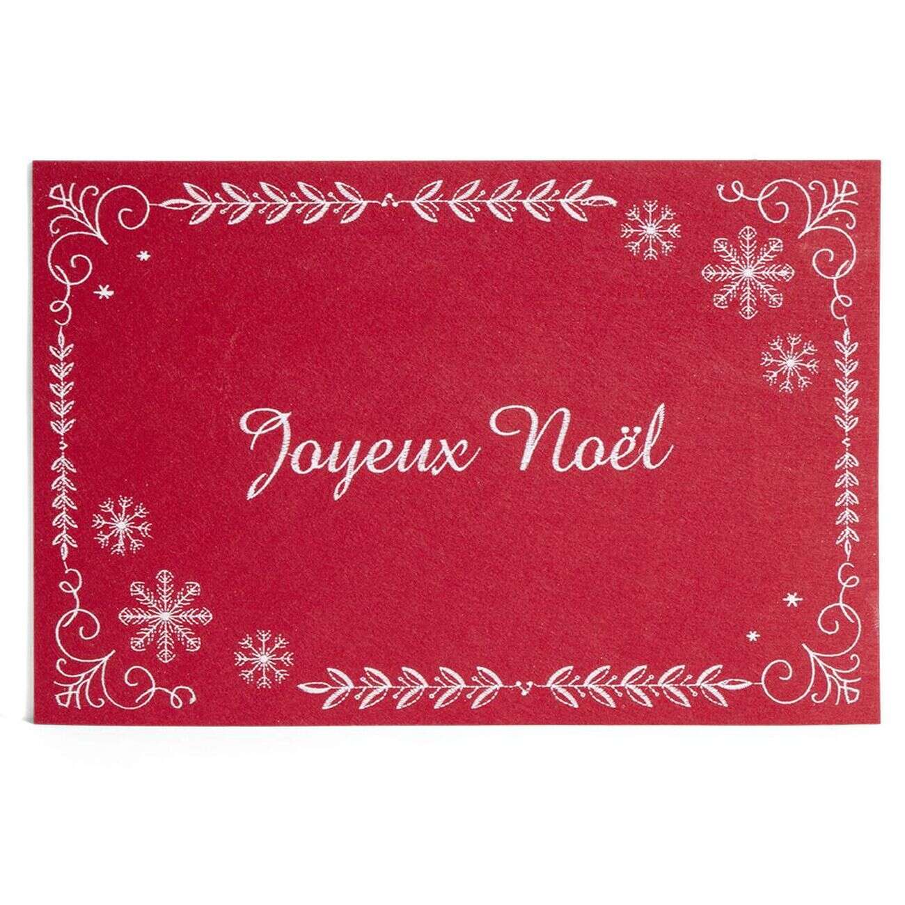 Set de table feutrine Joyeux Noël rouge 30x45cm