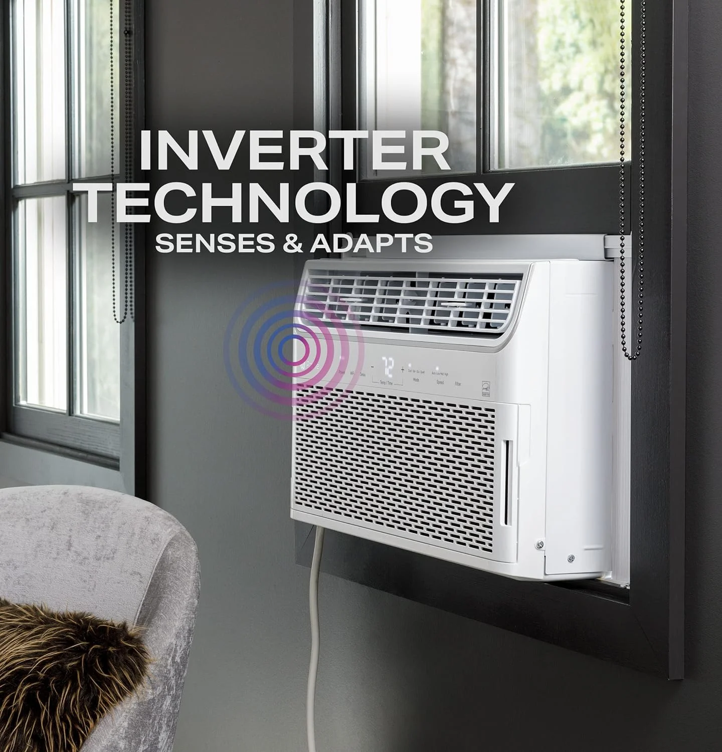 GE 12, 000 BTU 110V Smart Window - Mounted Air Conditioner with Wi - Fi