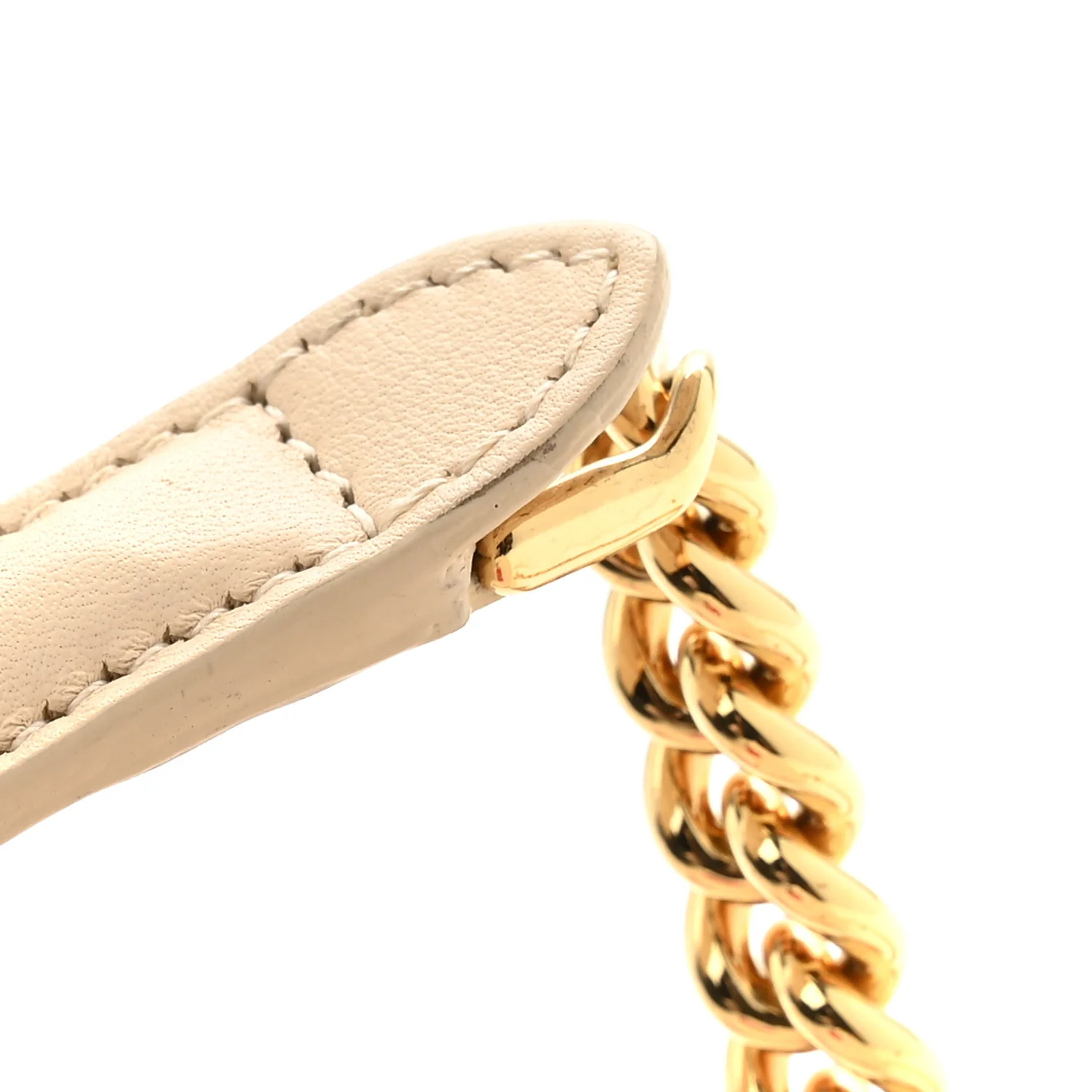 Cotton Vitello Seta Floral Woven Chain Baguette White Multicolor