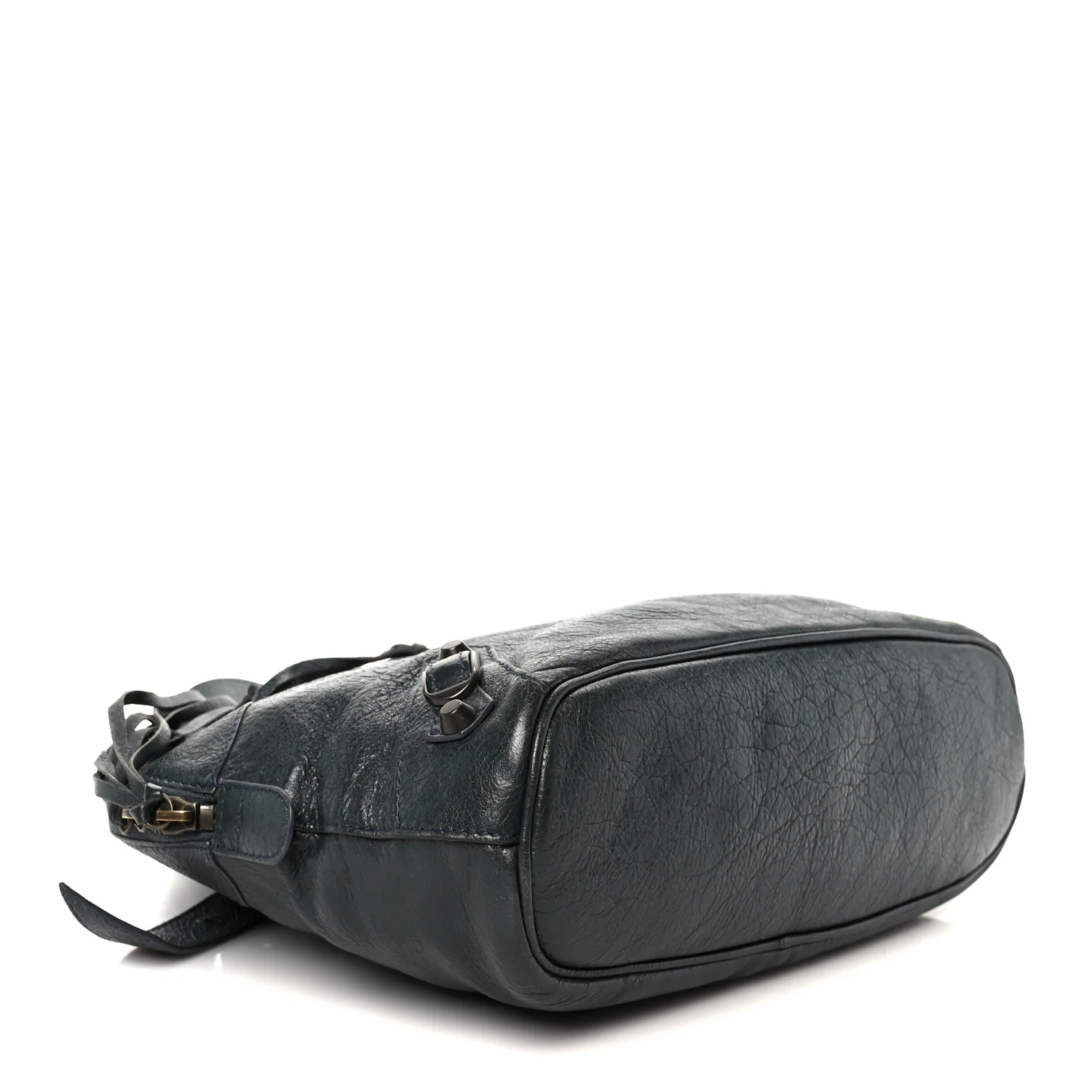 Agneau Classic Hardware Bowling Bag Anthracite