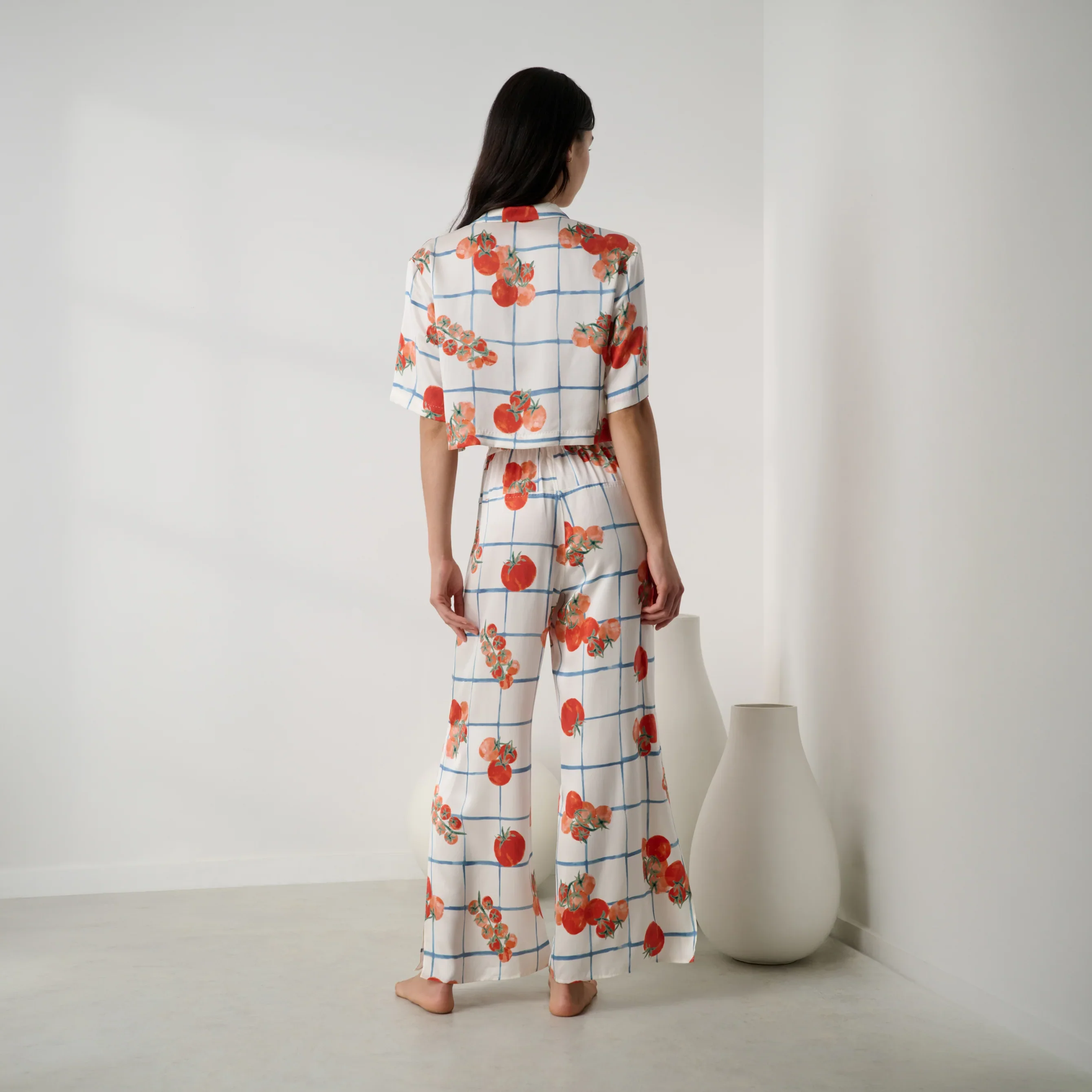 Washable Silk High Rise Pant Set