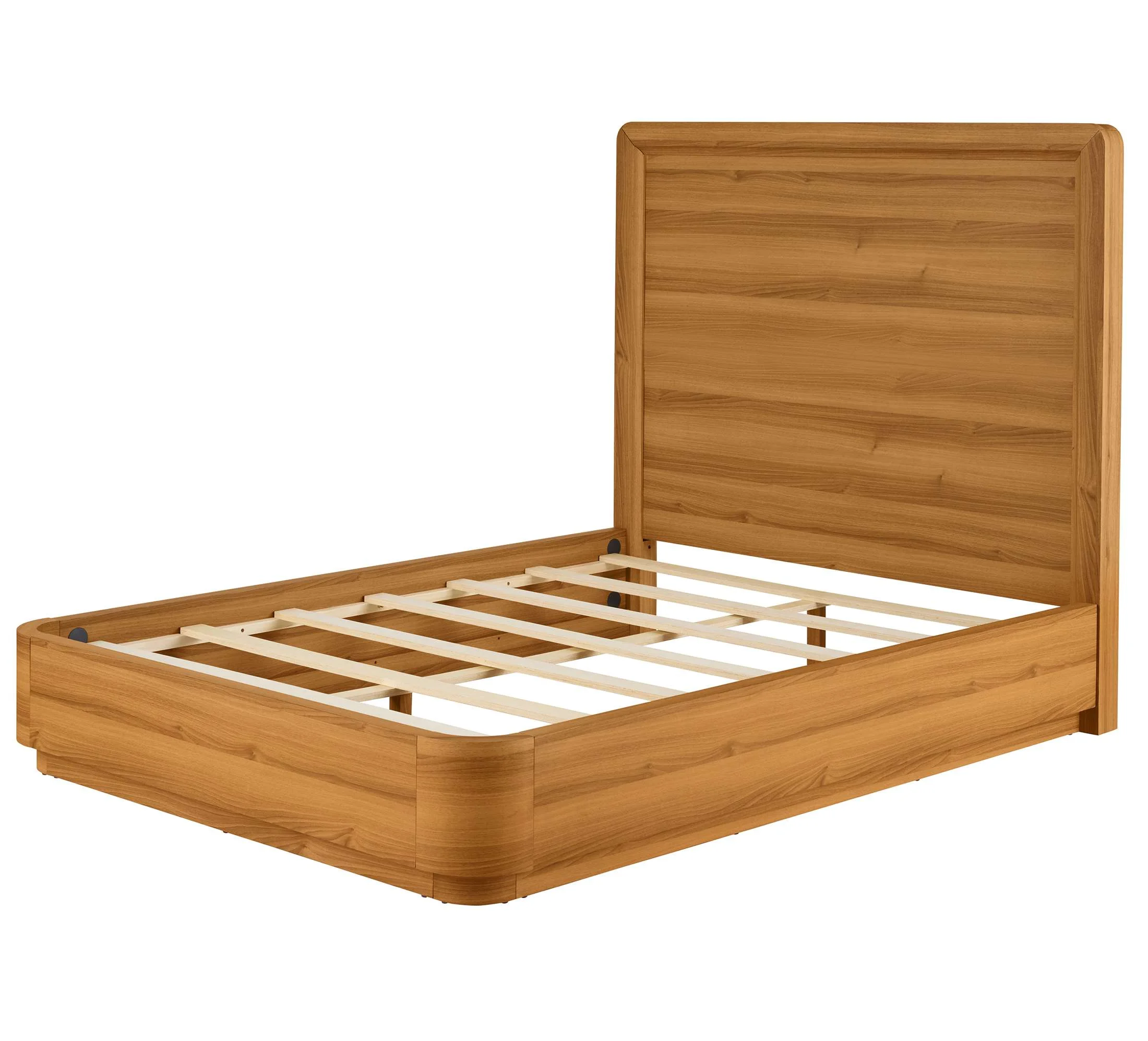 Juliet Curved Wood Platform Bed, Queen, Honey Brown - Image 8
