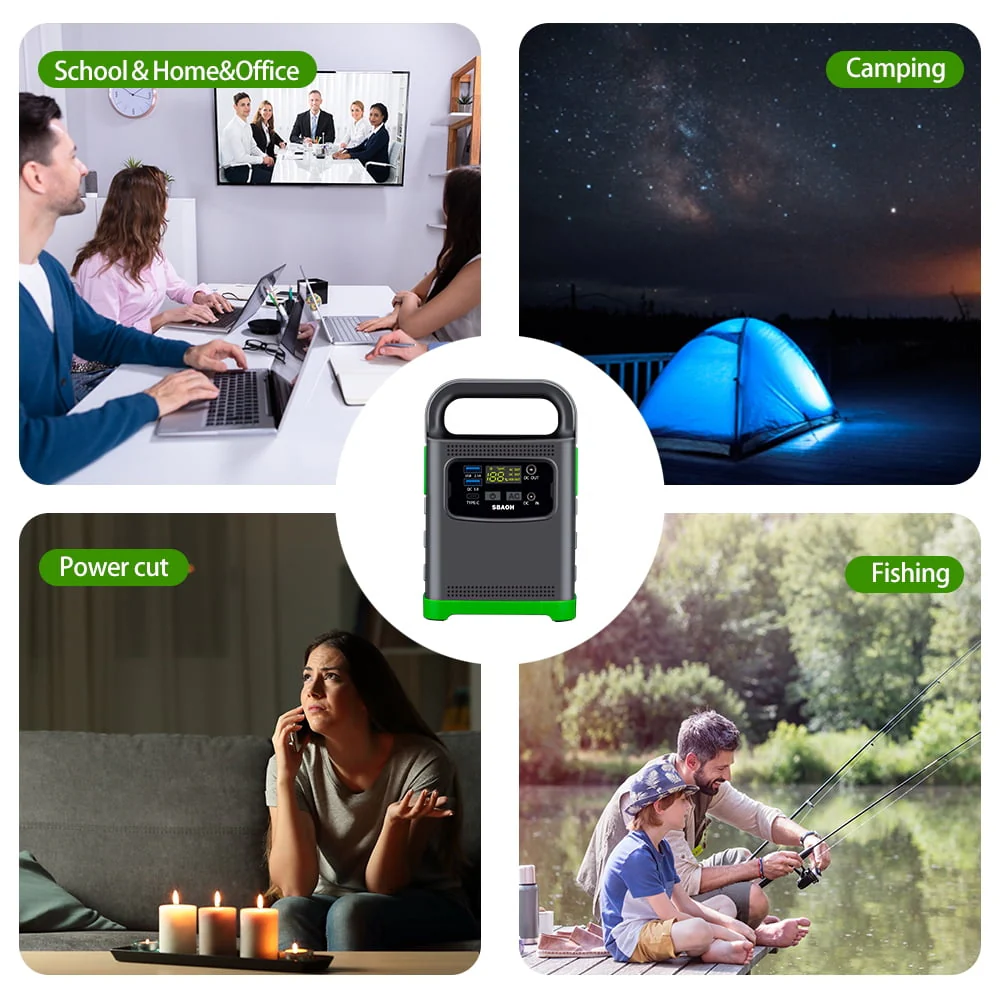 IFanze 120W Portable Power Station, 80Wh 20000mAh Outdoor Solar Generator Quick Charge 110V AC Outlets DC Ports for Home Backup, Outdoor RV Camping, Emergency Lithium Battery, Power Outages, Green Image 10