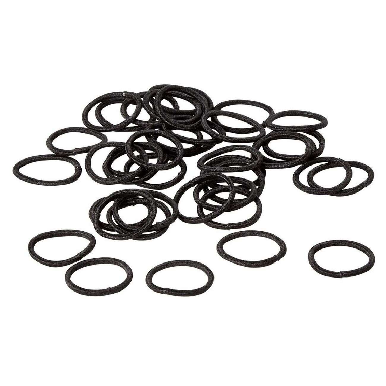 Mini élastique sans métal noir x40