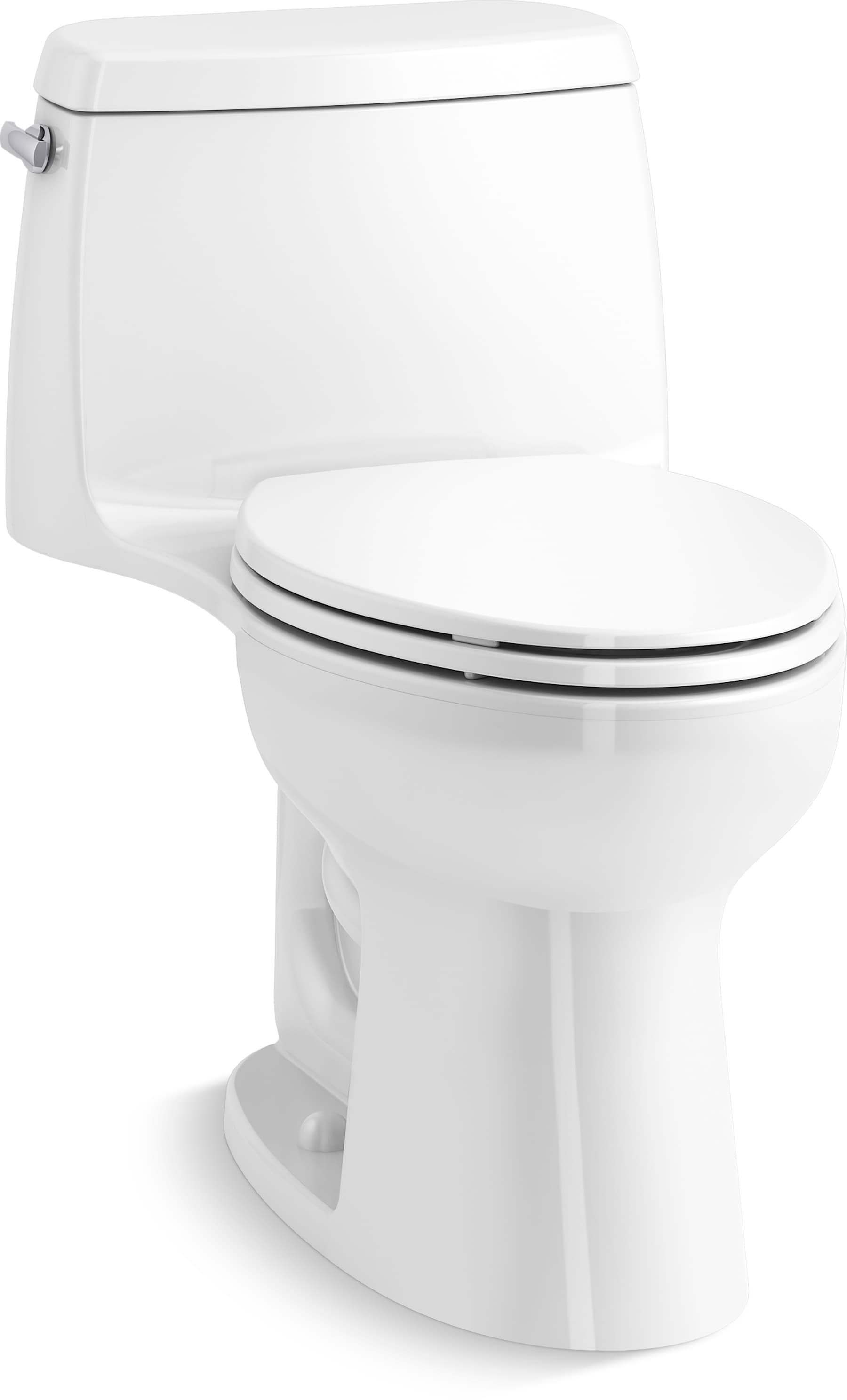 Kohler 30810-0 Santa Rosa One-Piece Compact Elongated 1.28 GPF Toilet with Revolution 360 Swirl Flushing Technology-Instock