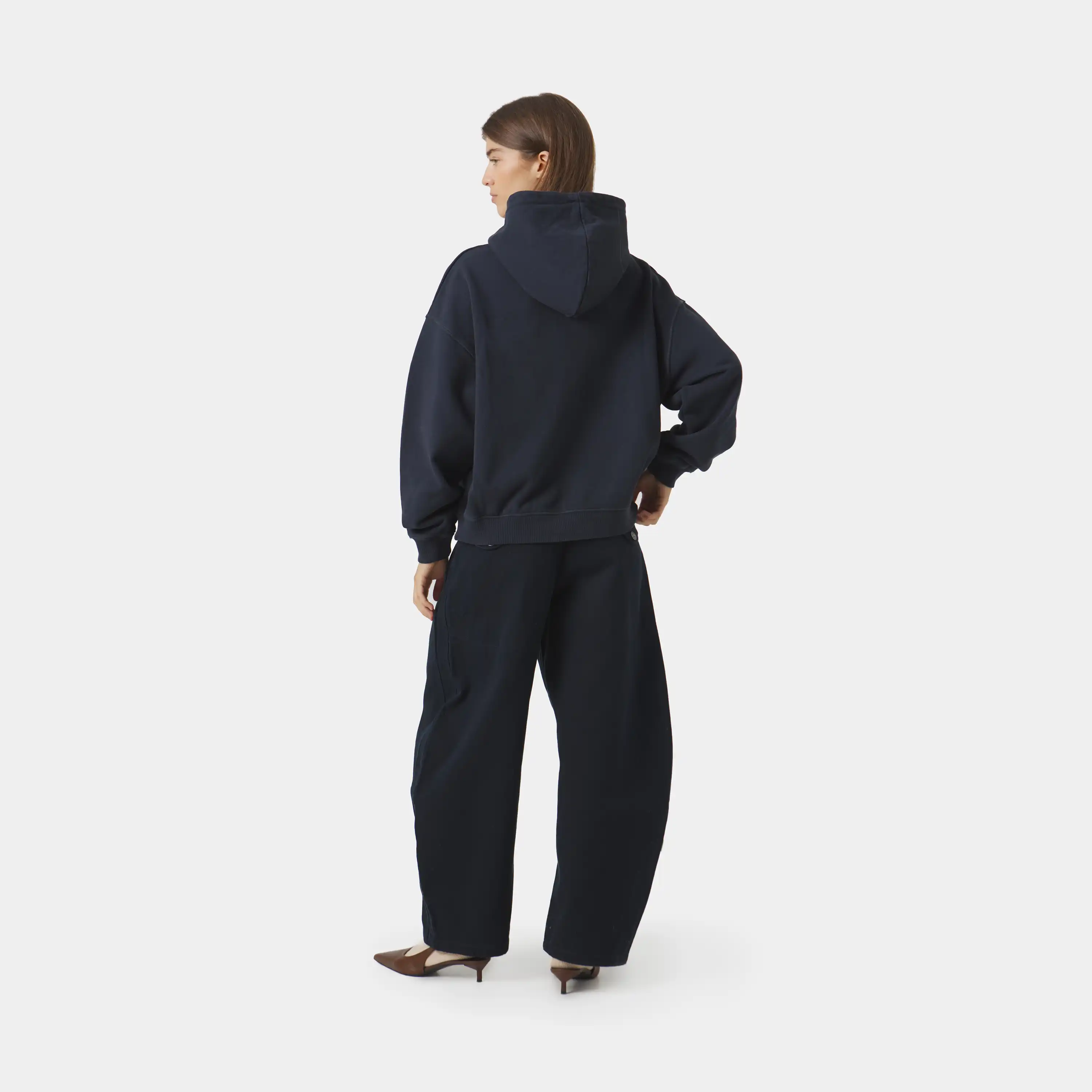 Box Navy Oversized Hoodie