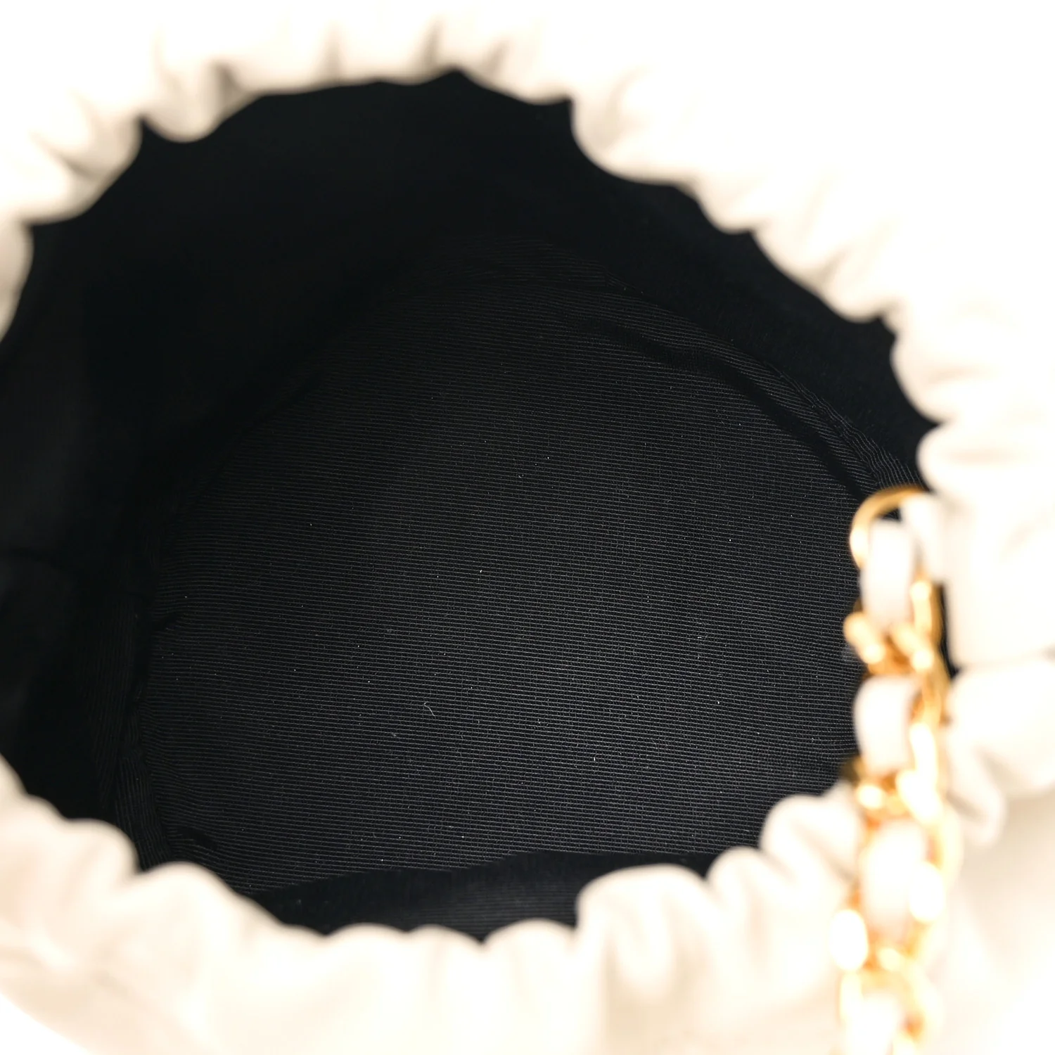 Smooth Calfskin Aria Bucket Bag Off White