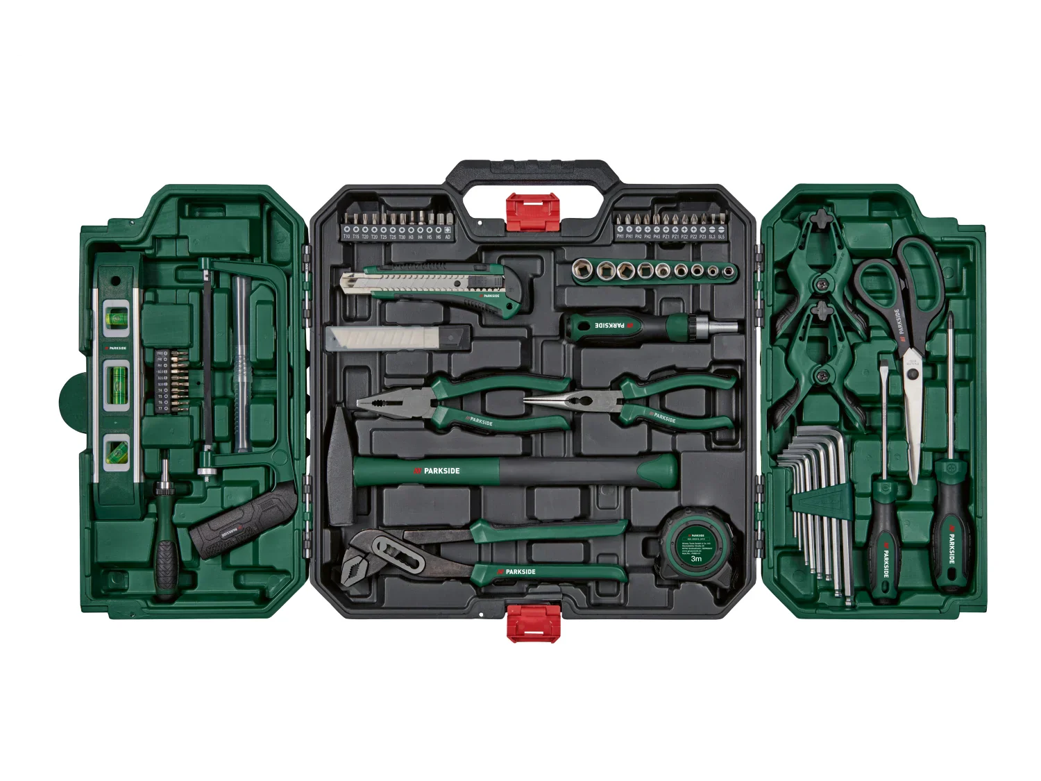 PARKSIDE Mallette d'outils, 80 pices