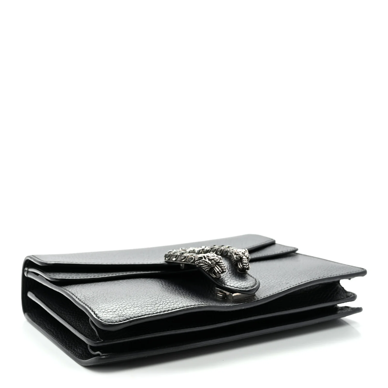 Pebbled Calfskin Small Dionysus Shoulder Bag Black