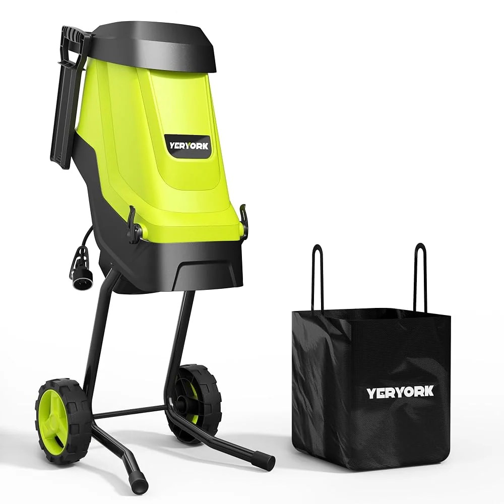 Yeryork Electric Wood Chipper, Max 1.8" Cutting Capacity Chipper Shredder