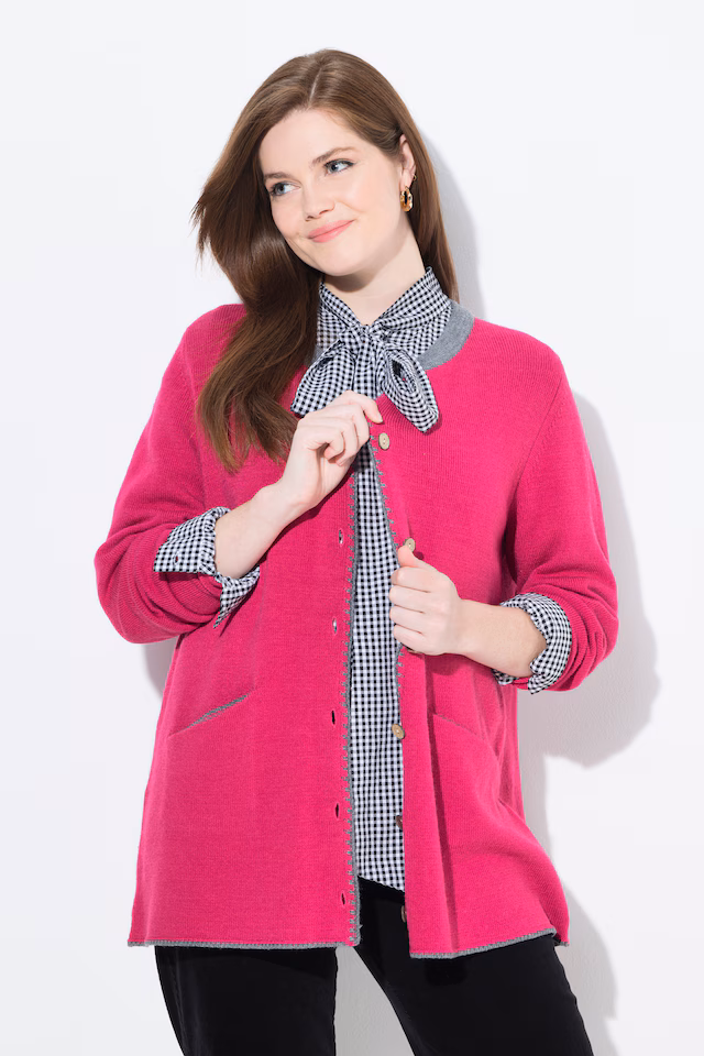 Traditional Button Front Long Sleeve Cardigan