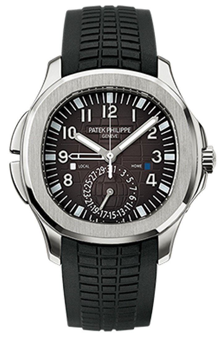 【Super Clone】Patek Philippe Aquanaut Dual Time Black Dial Automatic Men's Watch 5164A-001