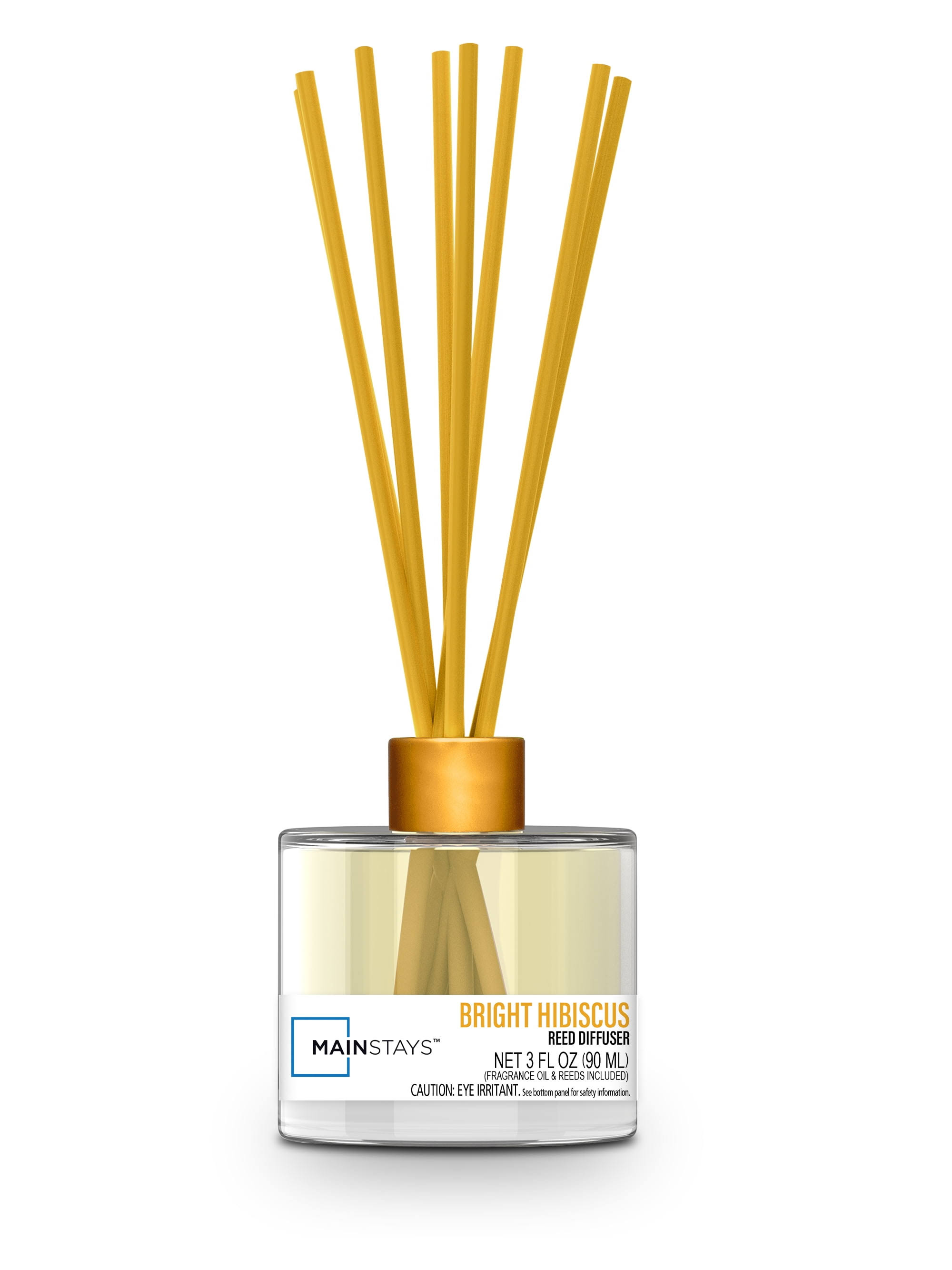 Mainstays Glass Diffuser with Reeds, Bright Hibiscus, 3.0 fl oz, Size: 3oz
