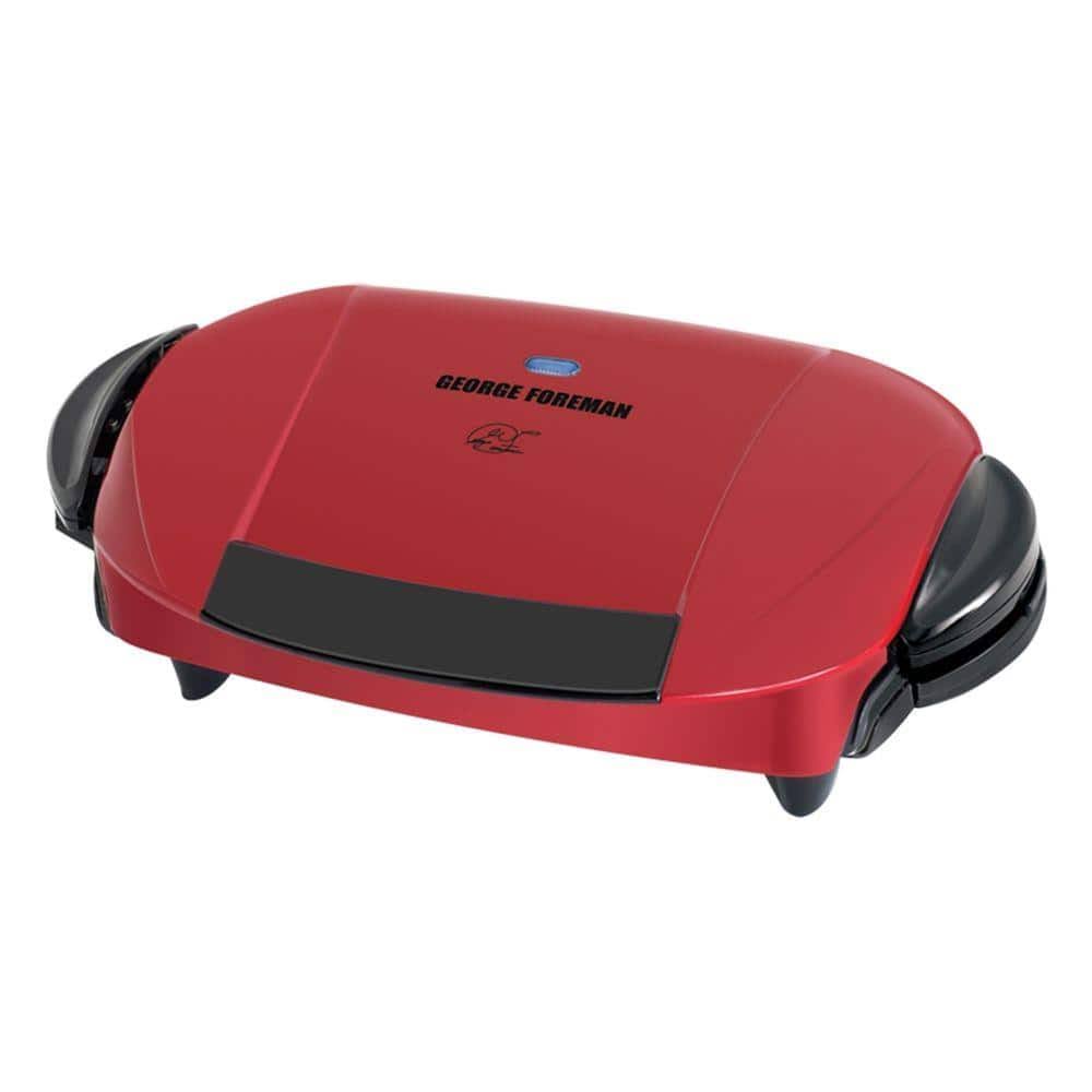 George Foreman 5 Serving Red Removable Plate and Panini Press Grill