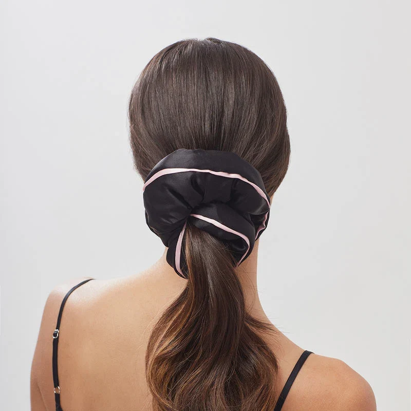 Sleep and the City - Black Padded Scrunchie