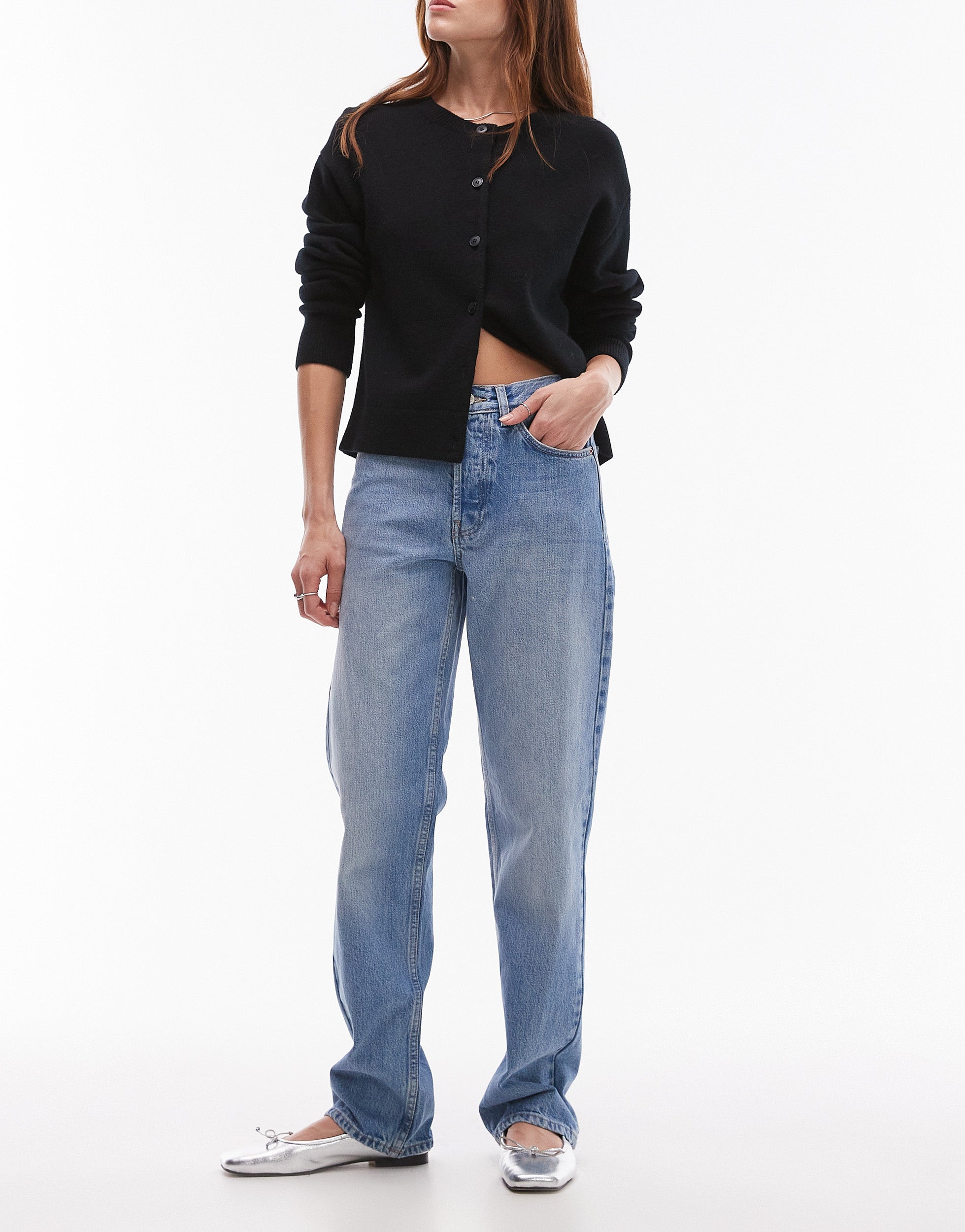 VERO MODA® TOPSHOP Mid rise Straight Fit Jeans