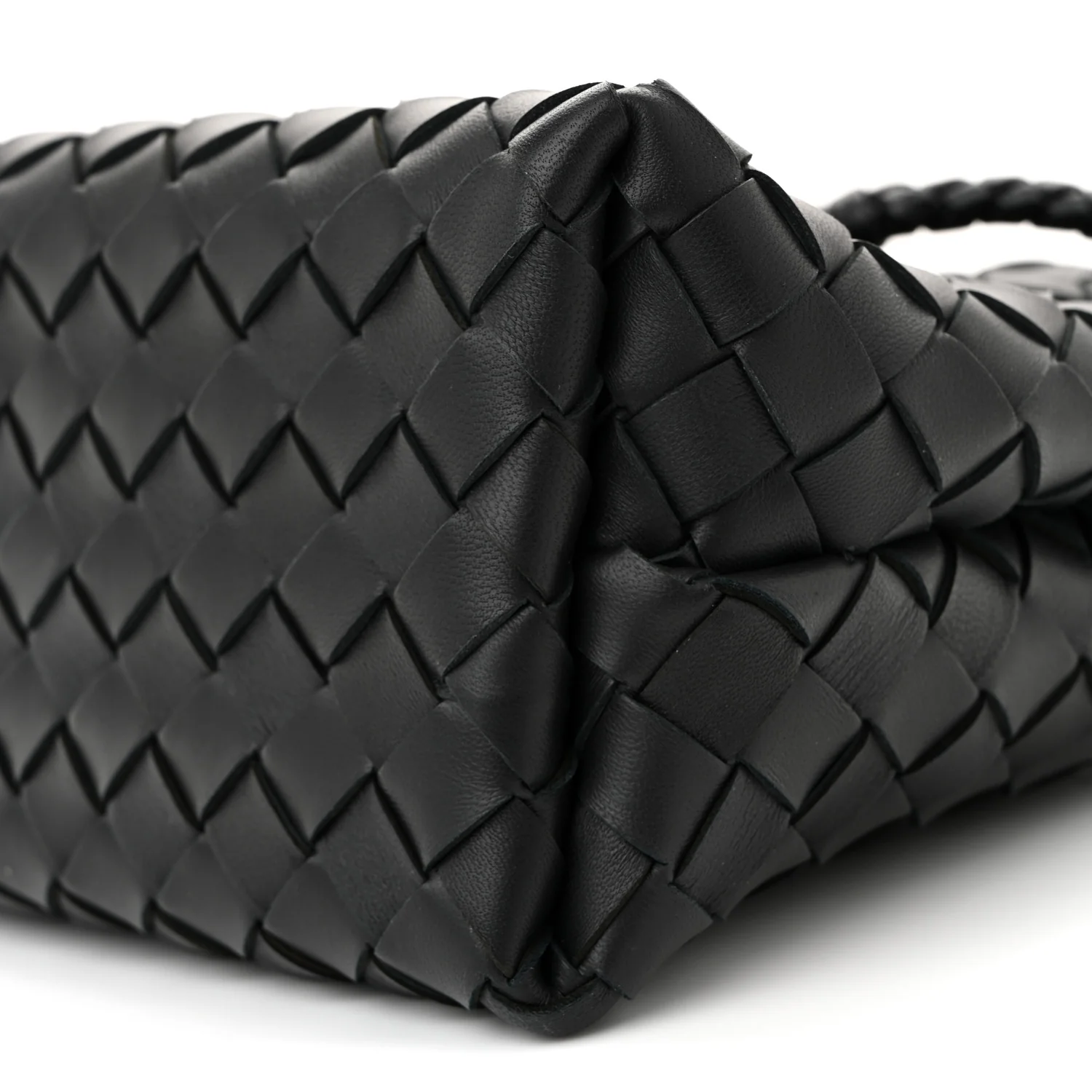 Nappa Intrecciato Small Andiamo Shoulder Bag Black