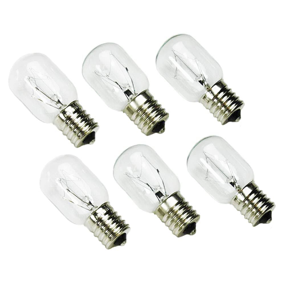 PaeorRorL 8206232a Microwave Oven Light Bulbs,6 Pack 40W 125V E17 Under Hood Microwave Oven Light Replacement Parts,Exact Fit for Whirlpool Maytag Microwaves