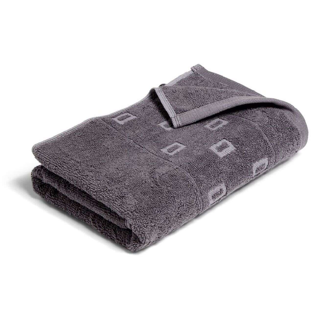 Serviette de toilette 50x100cm coton et polyester gris