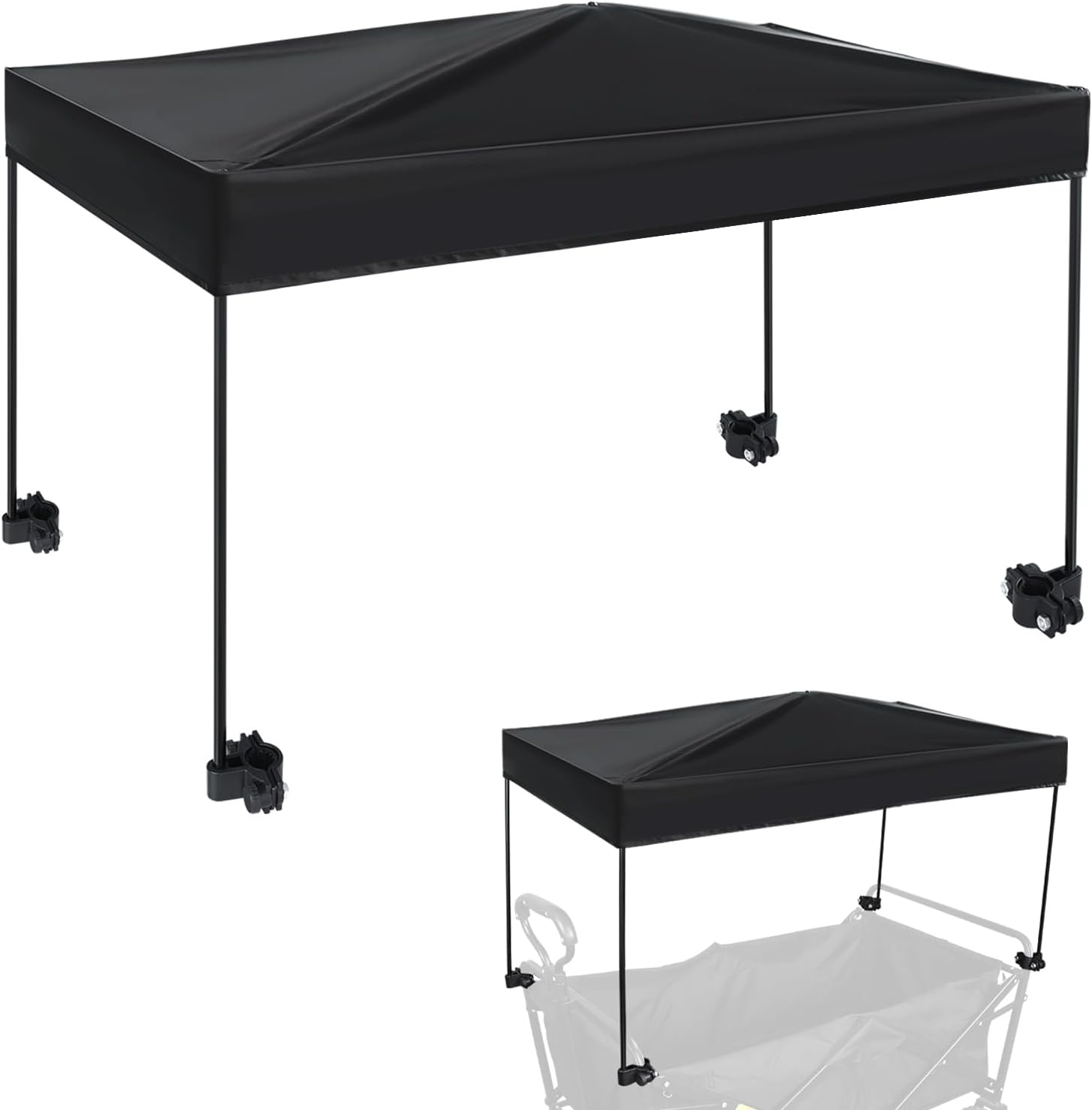 Wagon Canopy Cover Garden Push Awning Portable Outdoor Stroller Accessories Awning for Garden Wagon, Shopping, Camping (Suitable for Folded, Collapsible Wagon) 19.7 * 32.7 inches