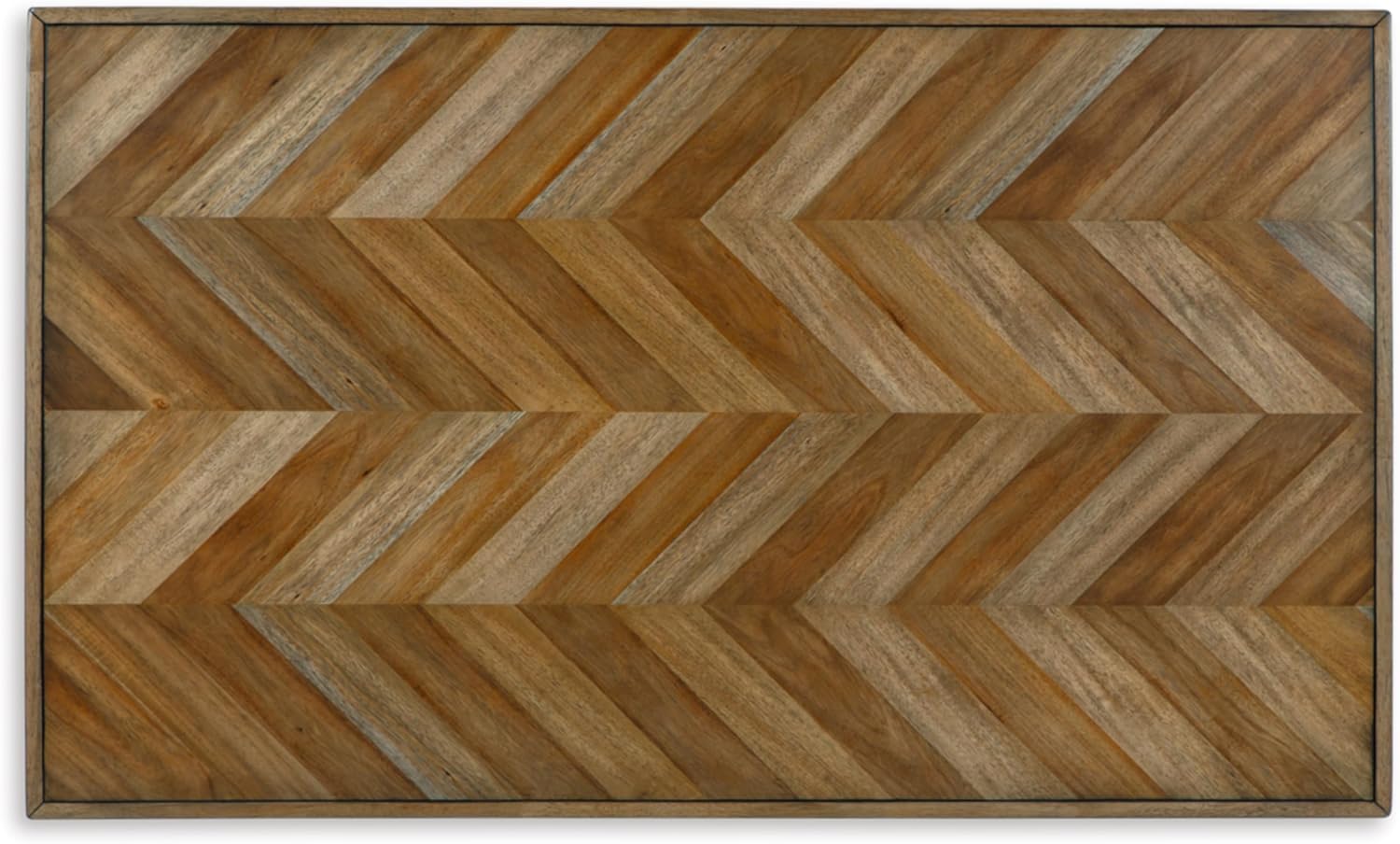 Signature Design by Ashley Blondon Rectangular Dining Room Table Set with 6 Chairs, Chevron Pattern, Tapered Legs, Seats 6, Wood, 60