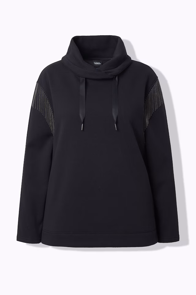 Chain Fringe Turtleneck Sweatshirt