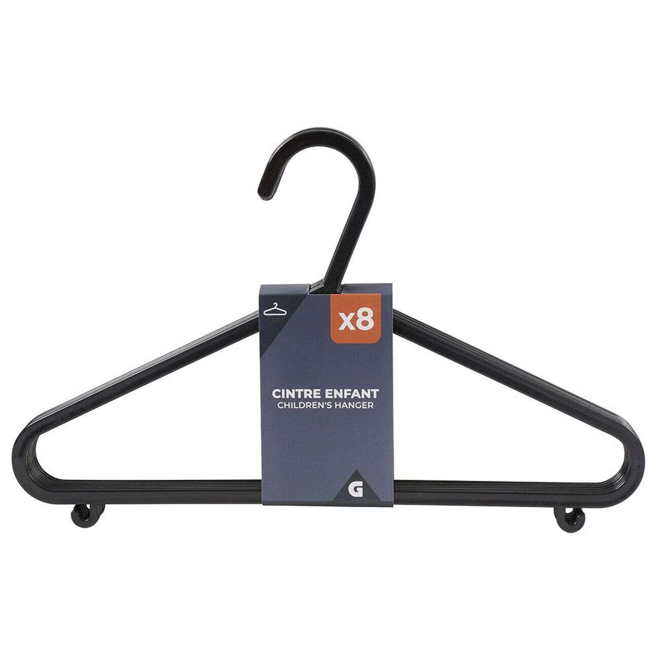 Cintre enfant plastique noir x8