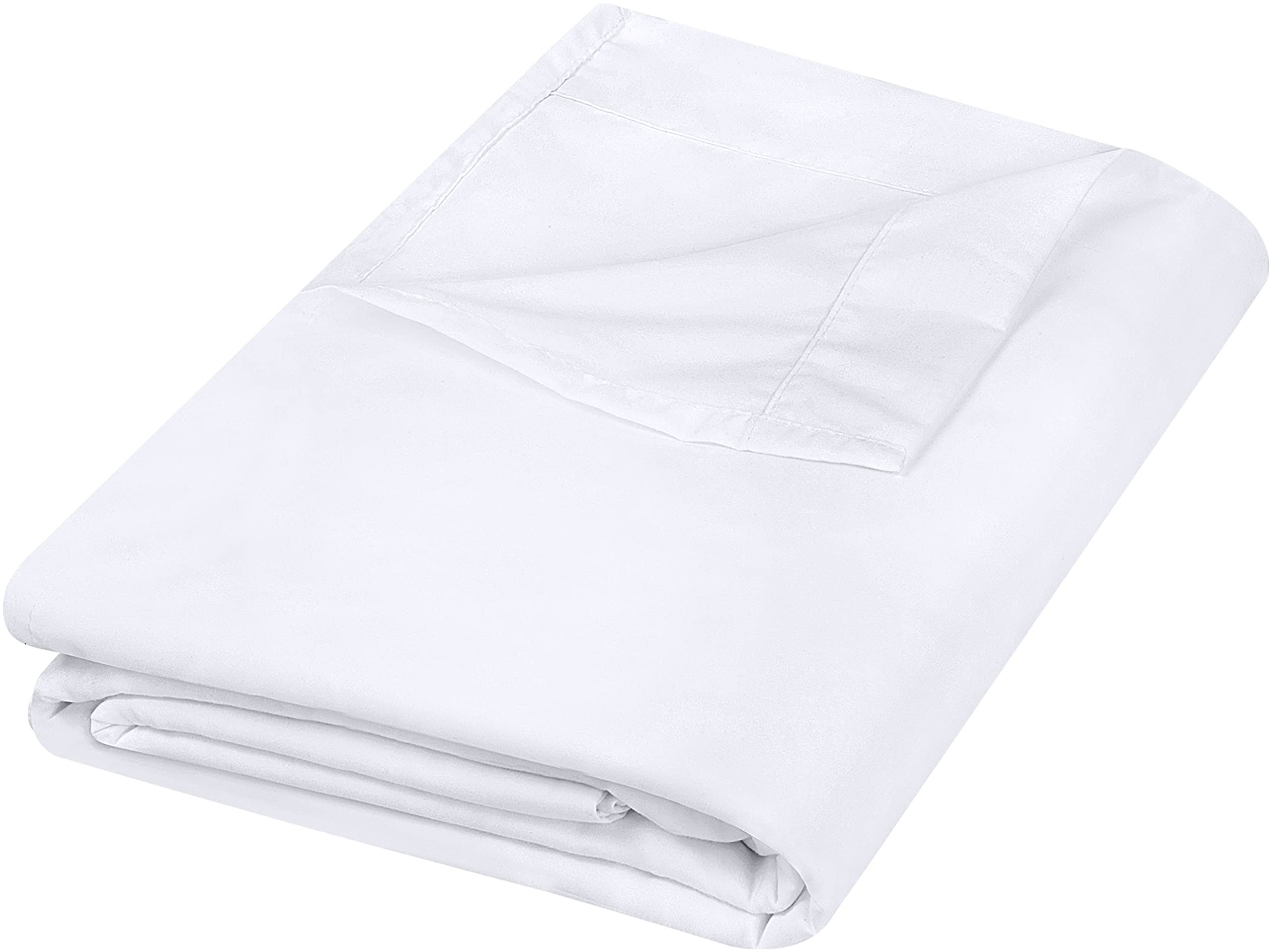 Utopia Bedding Flat Sheet - Soft Brushed Microfiber Fabric - Shrinkage & Fade Resistant Top Sheet - Easy Care - 1 Flat Sheet Onl