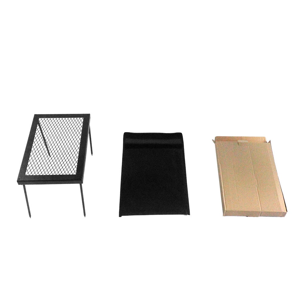 Outdoor Folding Picnic Grill Table Portable Camping Desk Steel Grill Stand Table for Picnic Hiking Camping Beach Cooking and Backyard Use