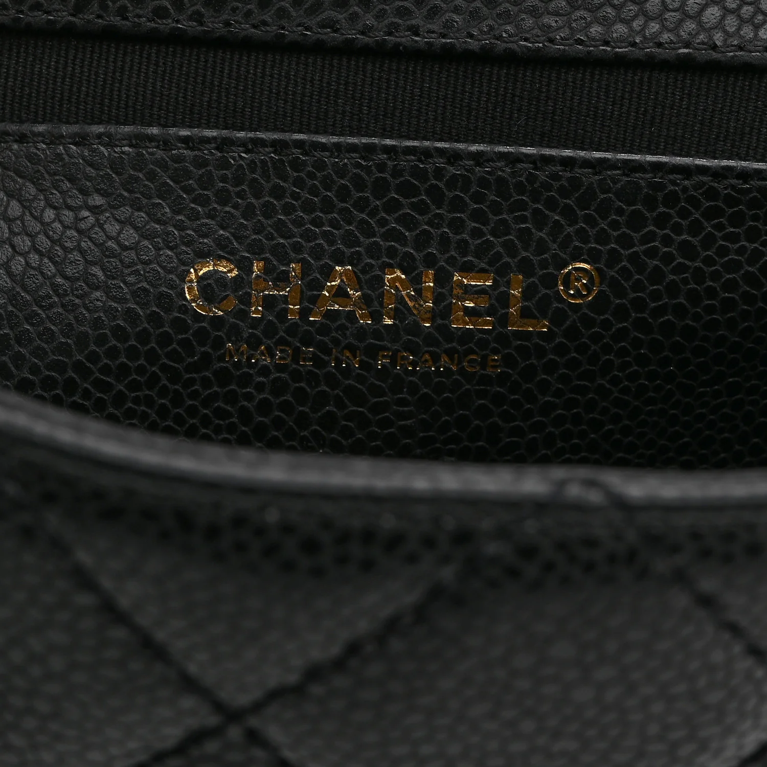 Caviar Quilted Mini Chain Flap Black