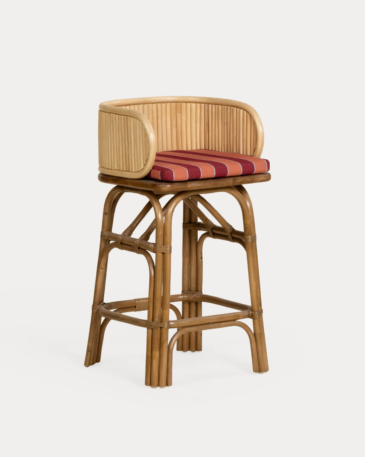 Dozza - Taburete Alto de Exterior de Ratán Natural (75 cm) Dozza