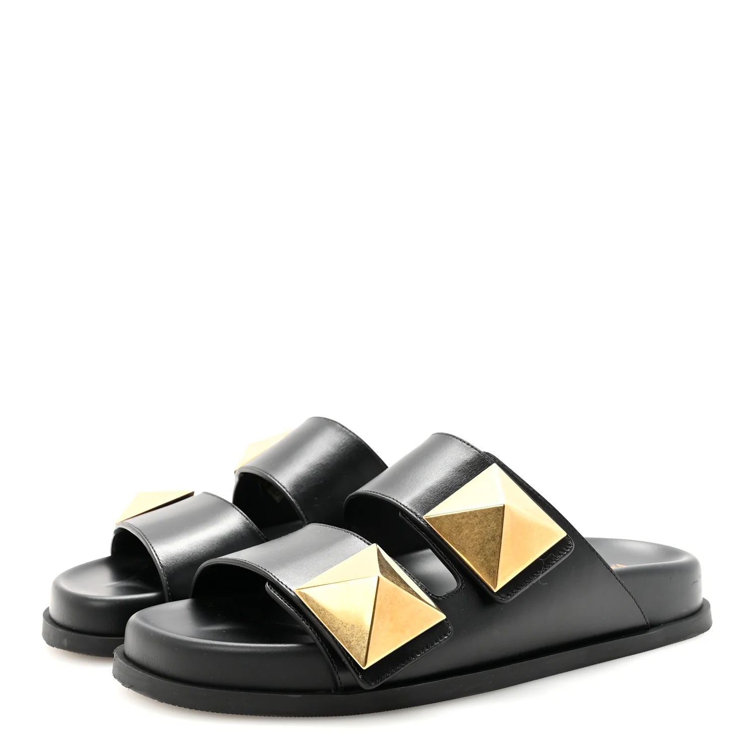 Nappa One Stud Slide Sandals 36.5 Black