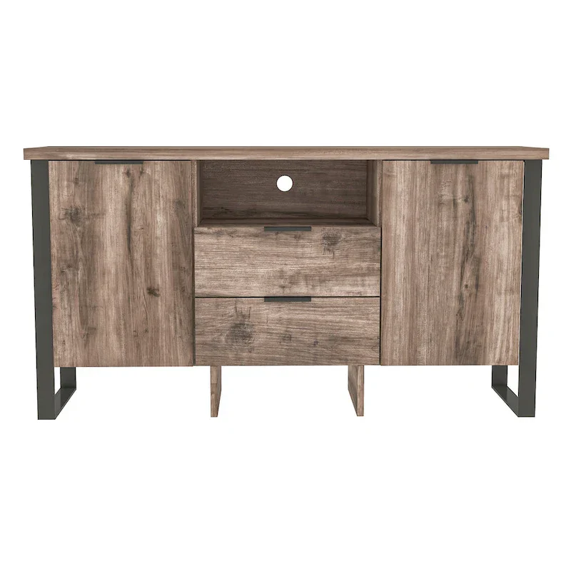2-Door, 2-Drawer Storage Cabinet and TV Stand