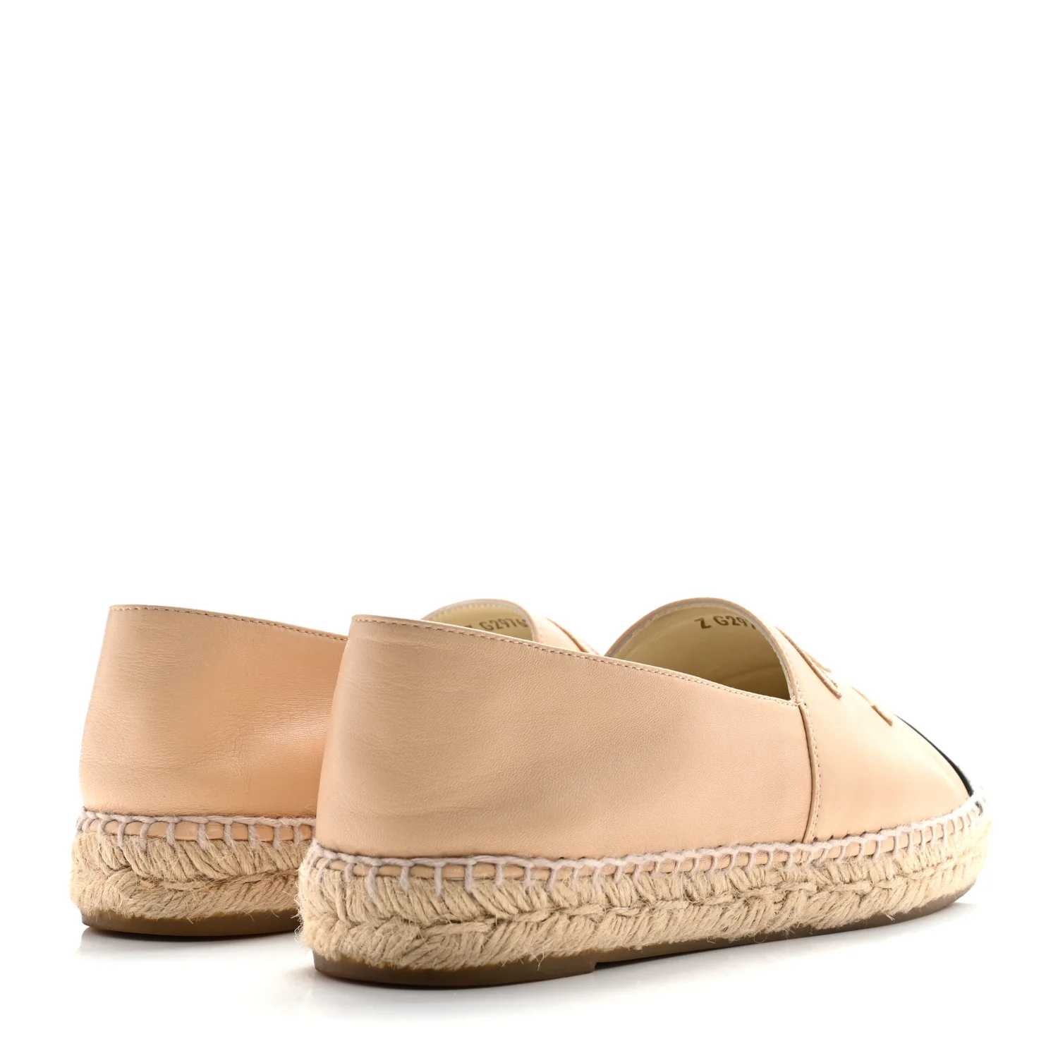 Lambskin CC Espadrilles 39 Beige Black