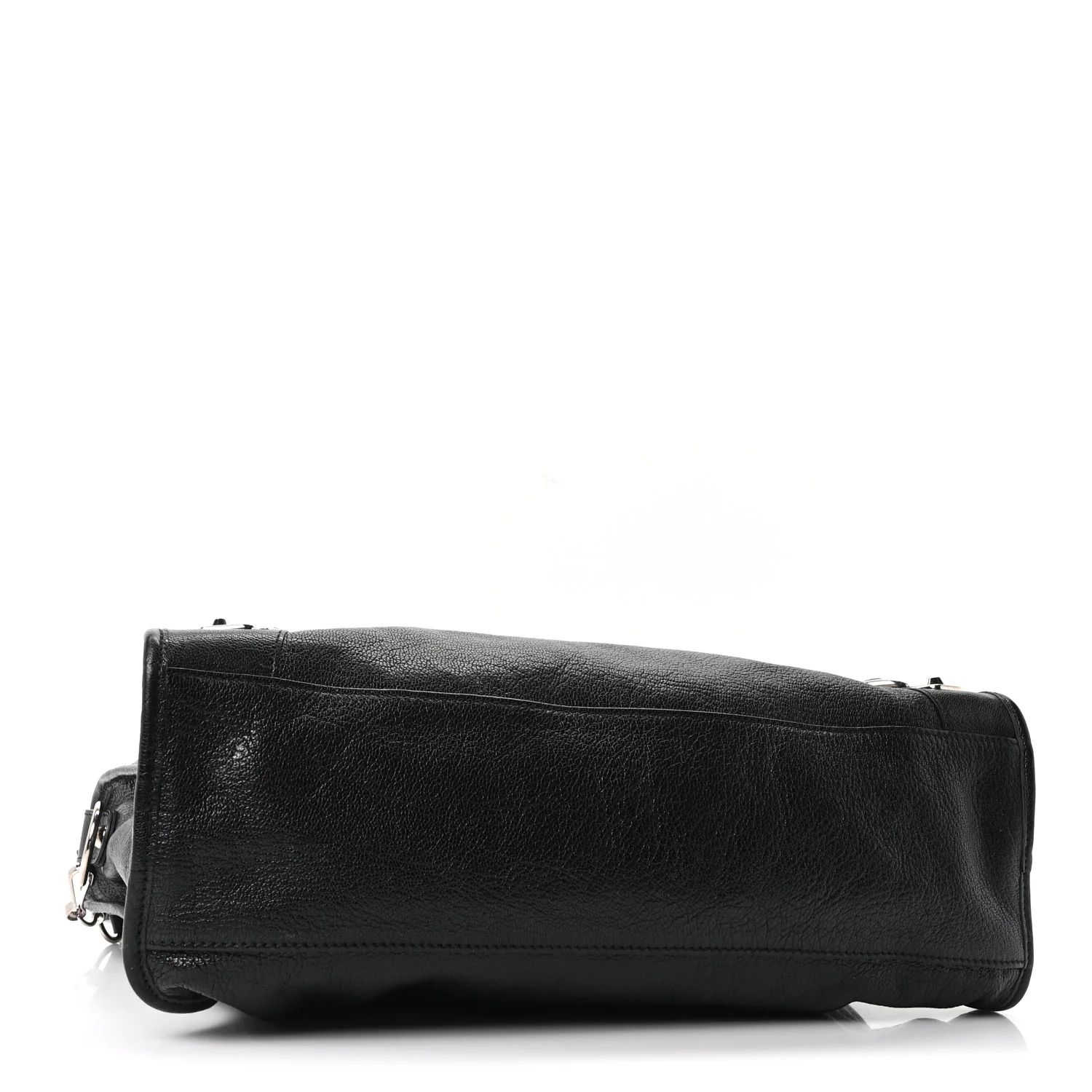 Chevre Silver Metallic Edge Hardware City Black