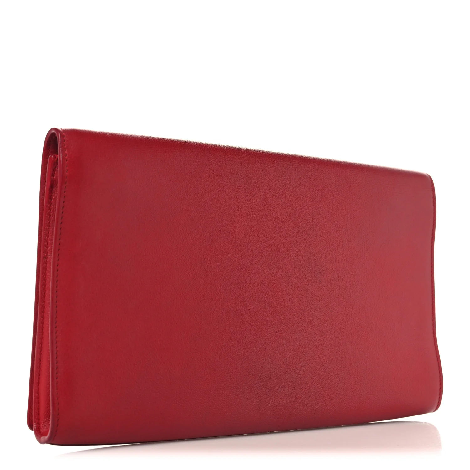 Calfskin Monogram Large Belle De Jour Clutch Red