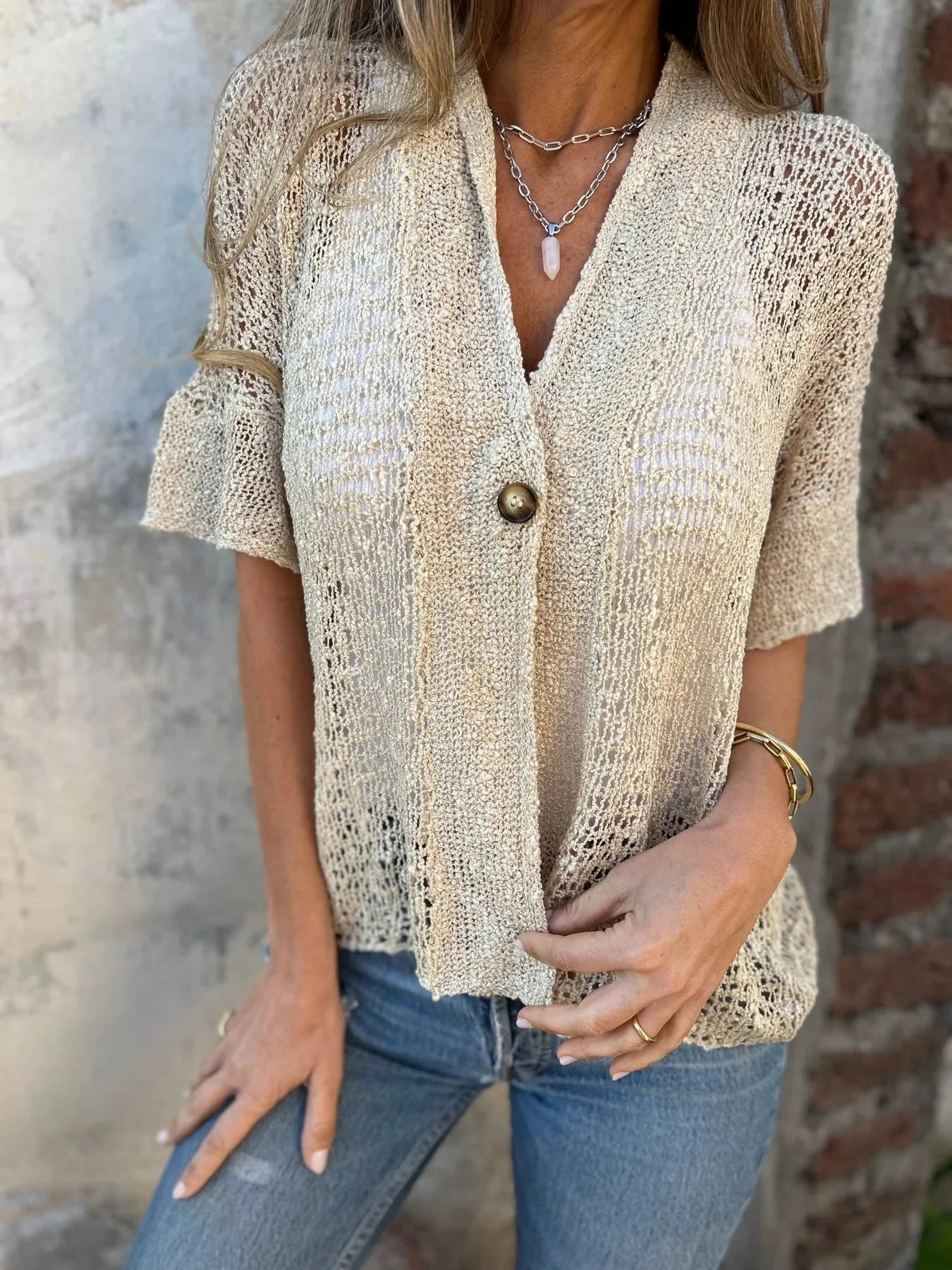 Claire - Gilet Aéré Élégant