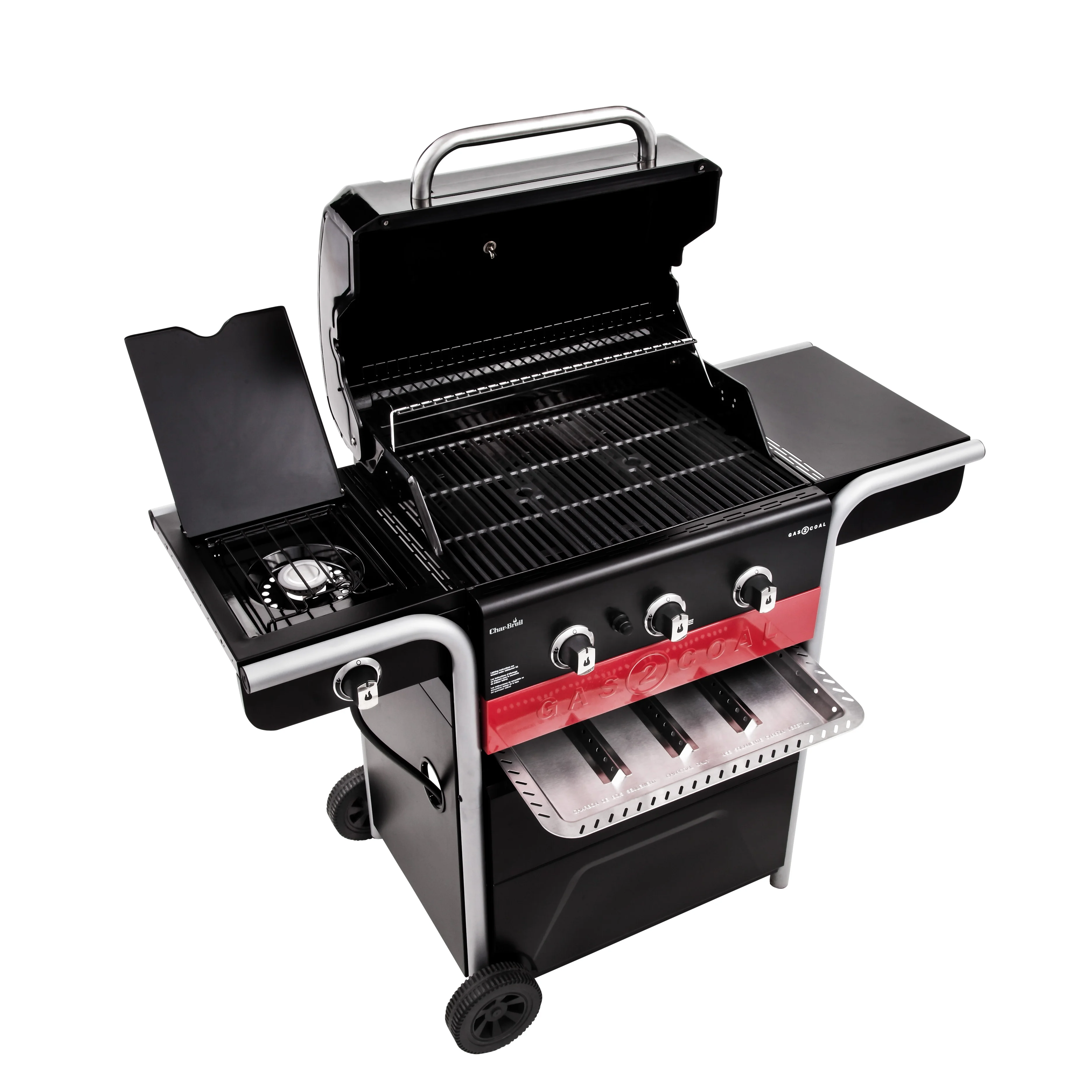 Gas2Coal 3 Burner LP Gas Charcoal Outdoor Combination Grill Image 3