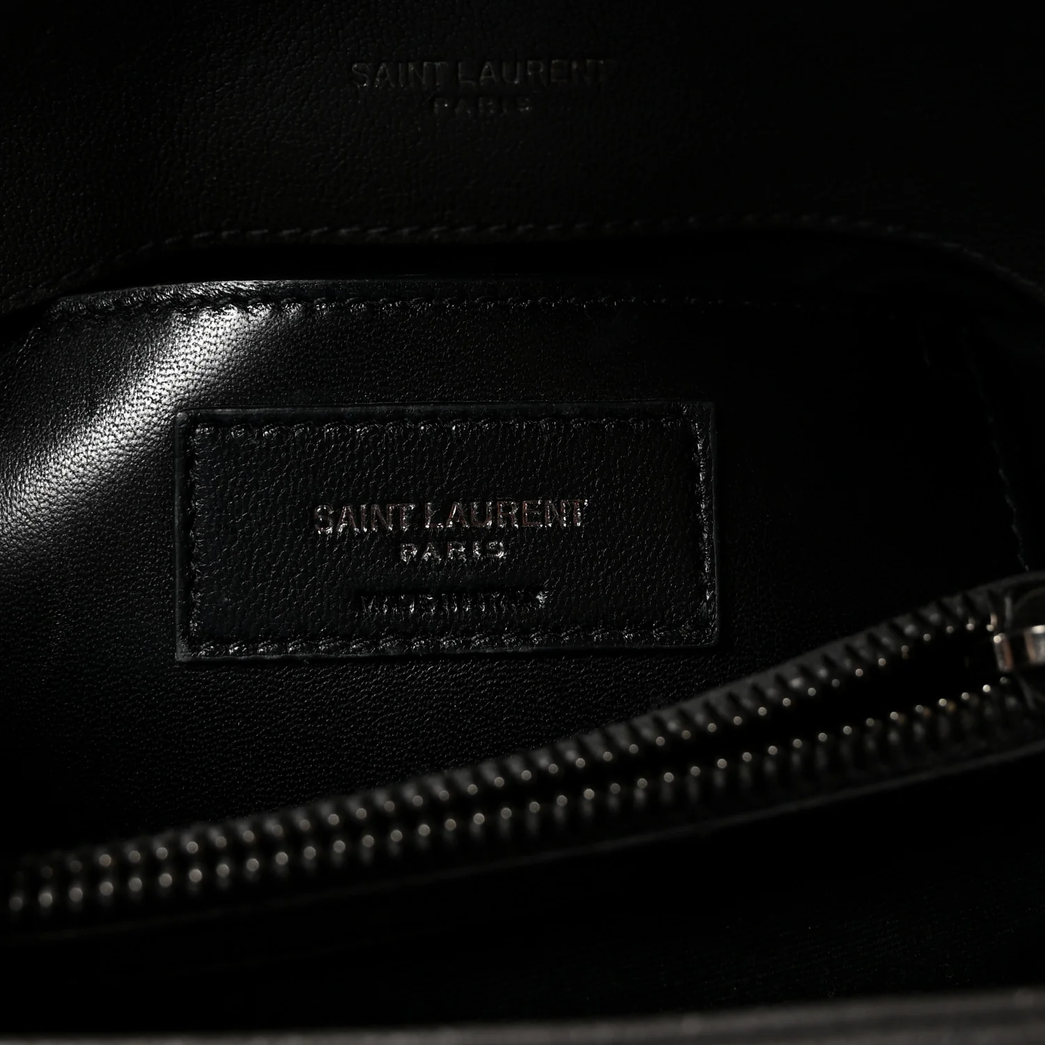 Sheepskin Matelasse Chevron Monogram Medium College Bag Asphalt