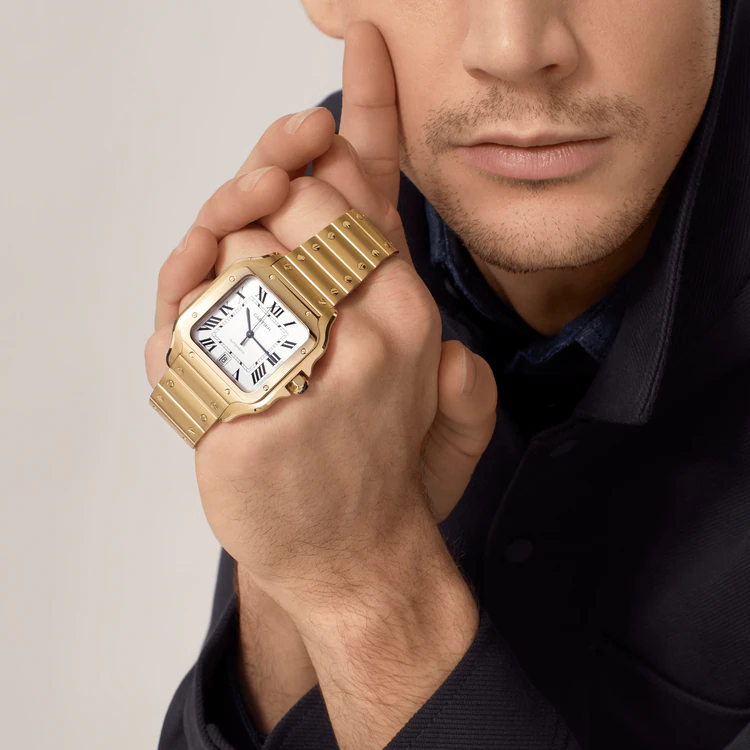 [Super Clone]SANTOS Gold 39.8mm