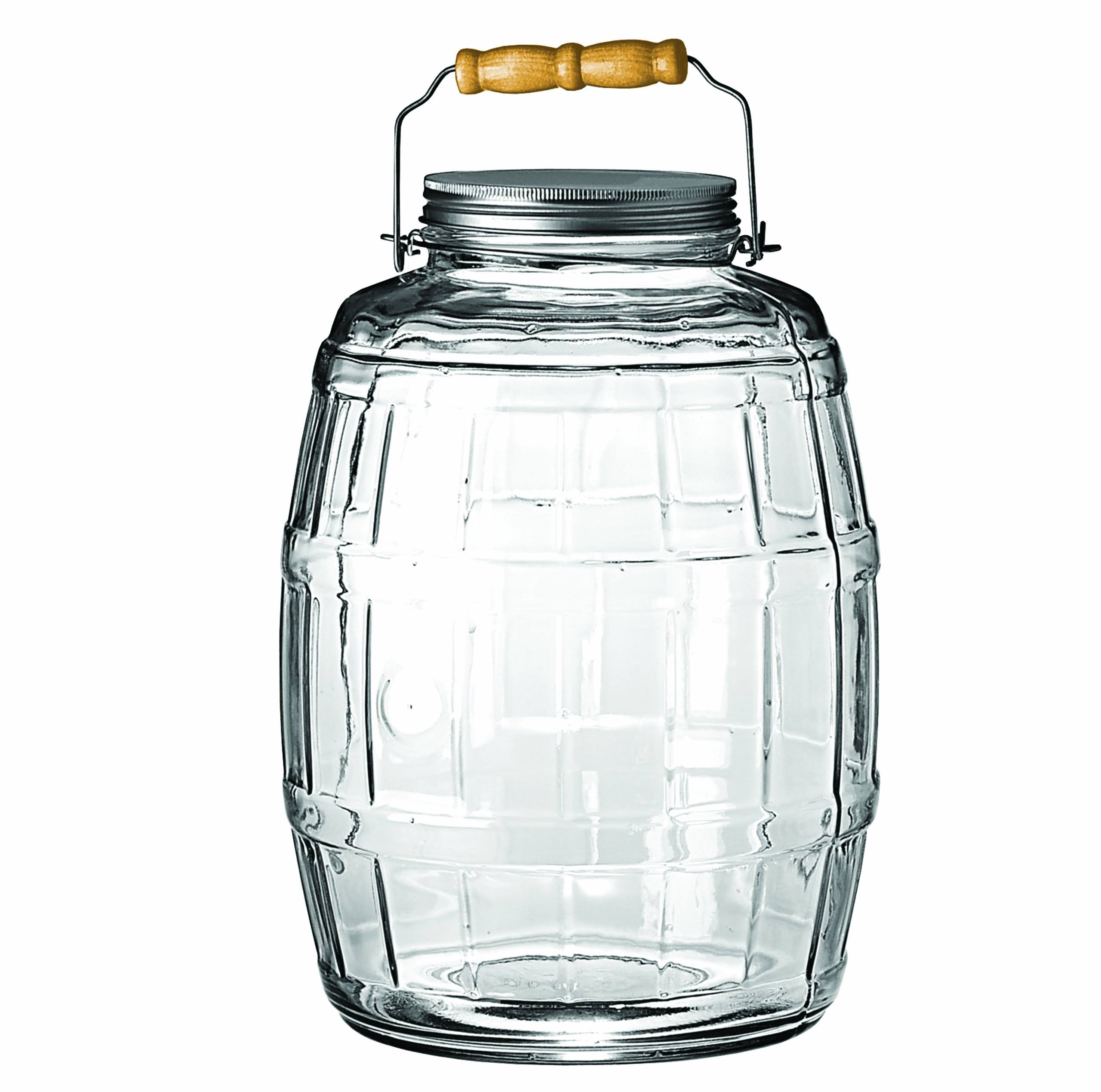 Anchor Hocking 85679 2.5 Gallon Barrel Jar with Brushed Aluminum Lid
