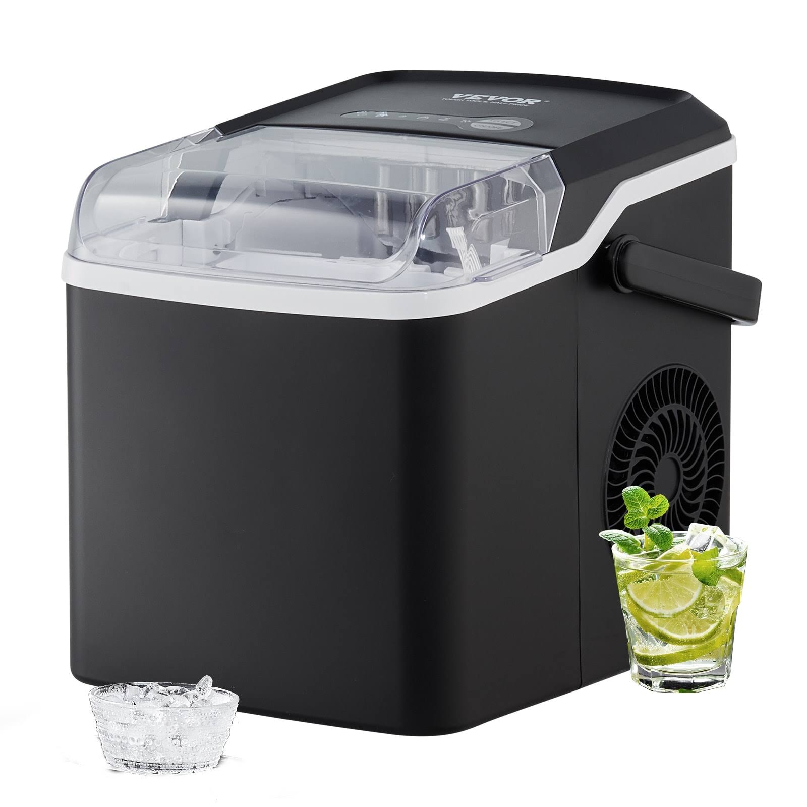 Portable Ice Maker with Self Cleaning - 26Lbs/24H, Scoop & Basket